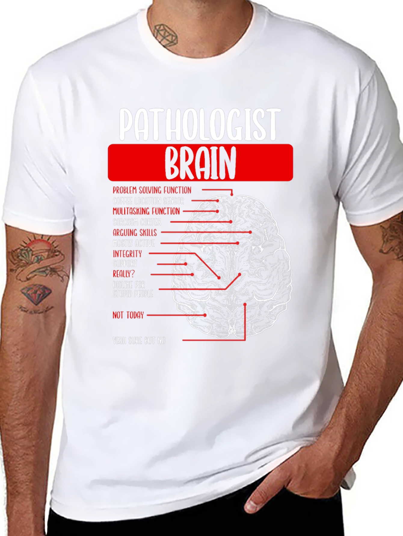 Pathologist Brain Anatomy T-Shirt Funny Gift