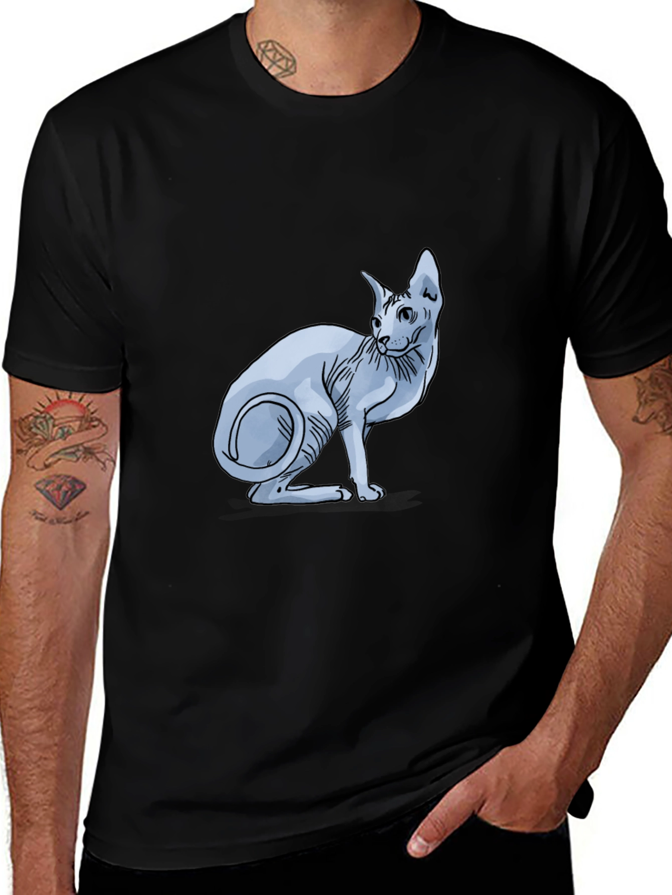 Sphynx Cat Graphic T-Shirt
