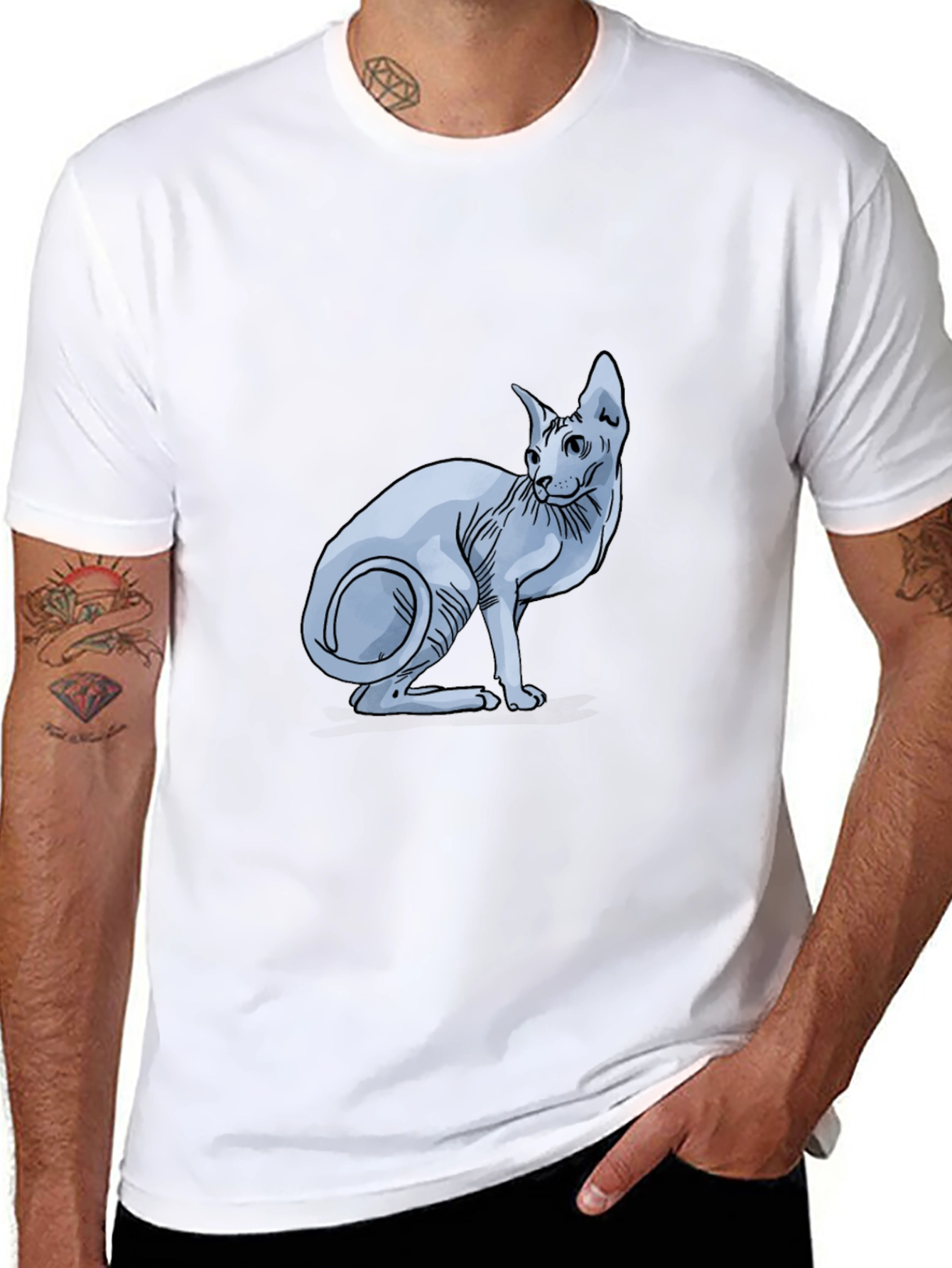 Sphynx Cat Graphic T-Shirt