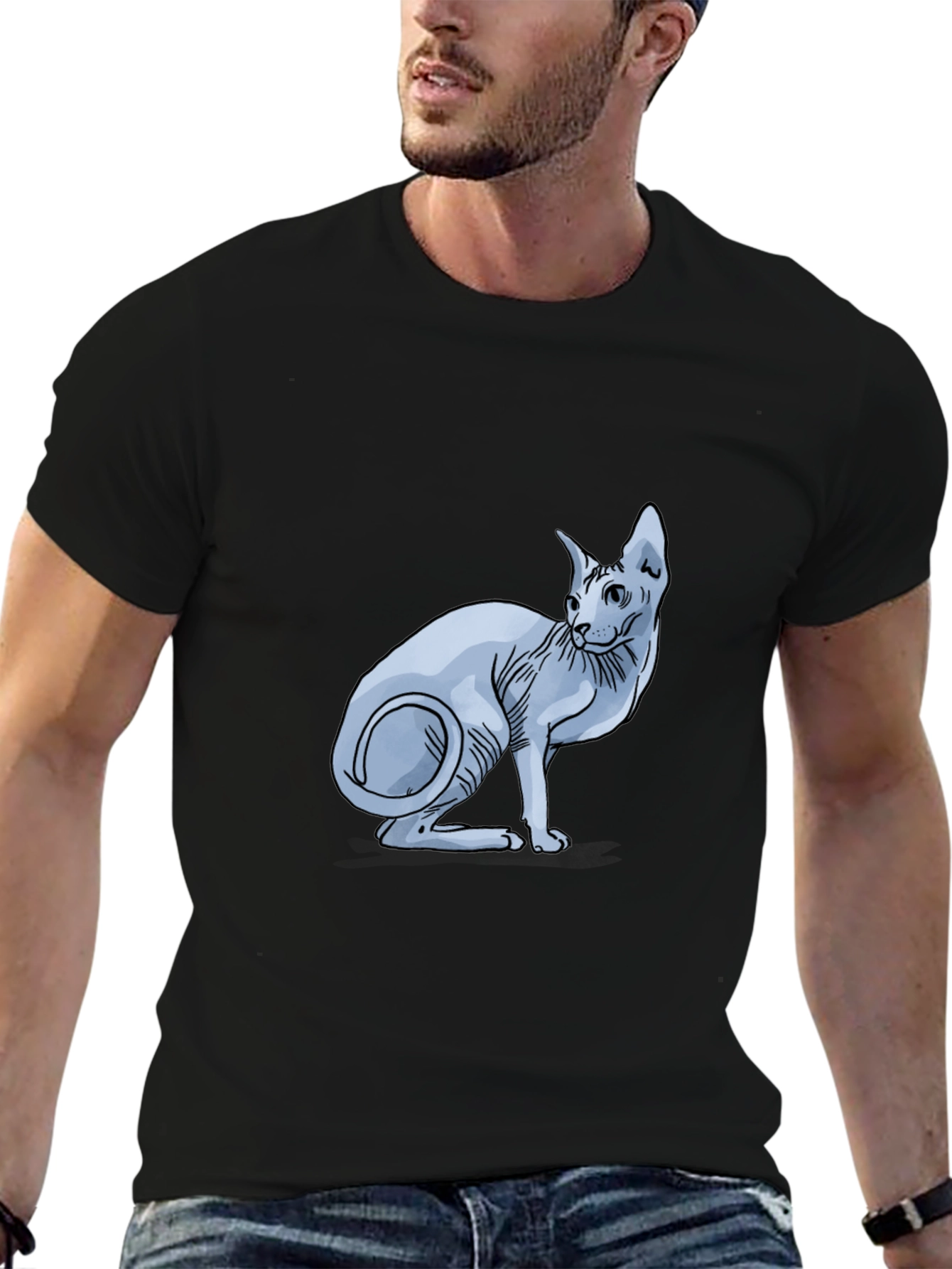 Sphynx Cat Graphic T-Shirt