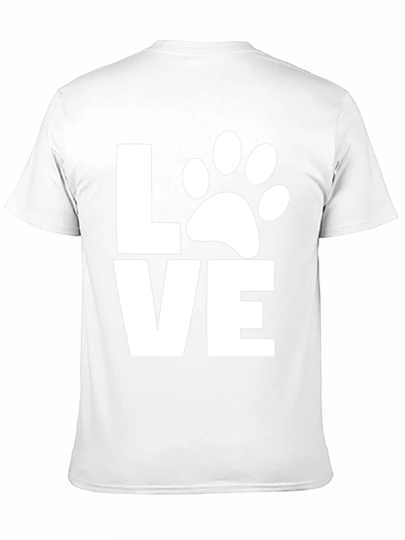 Love Dog Paw Print T-Shirt -  Unisex Black Tee