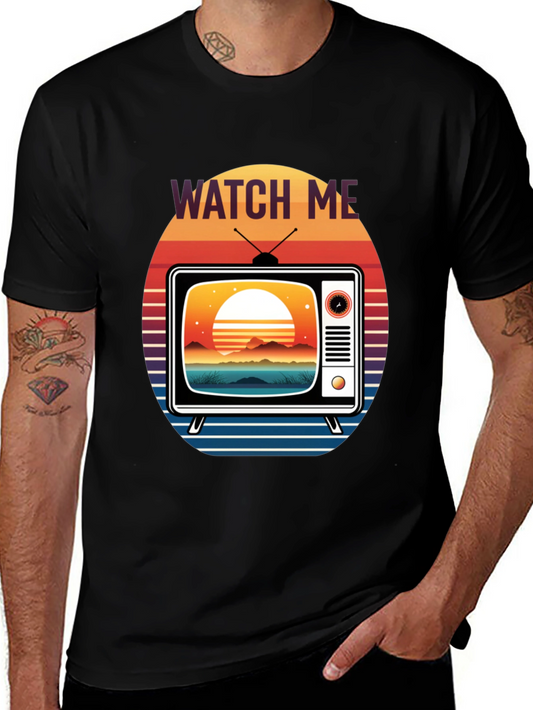 Retro TV Sunset Graphic Tee