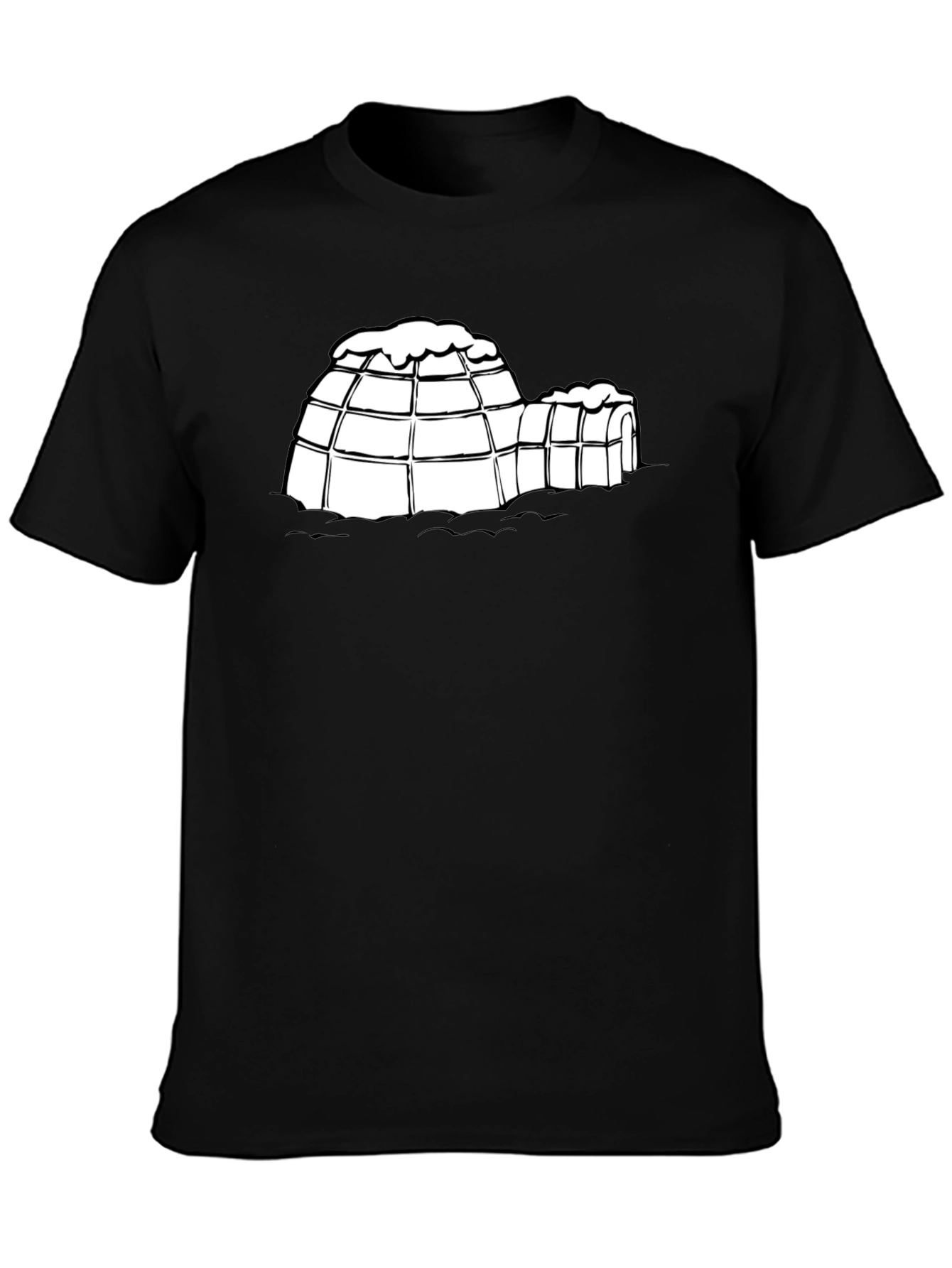 Igloo Graphic Tee - Black Cotton T-Shirt