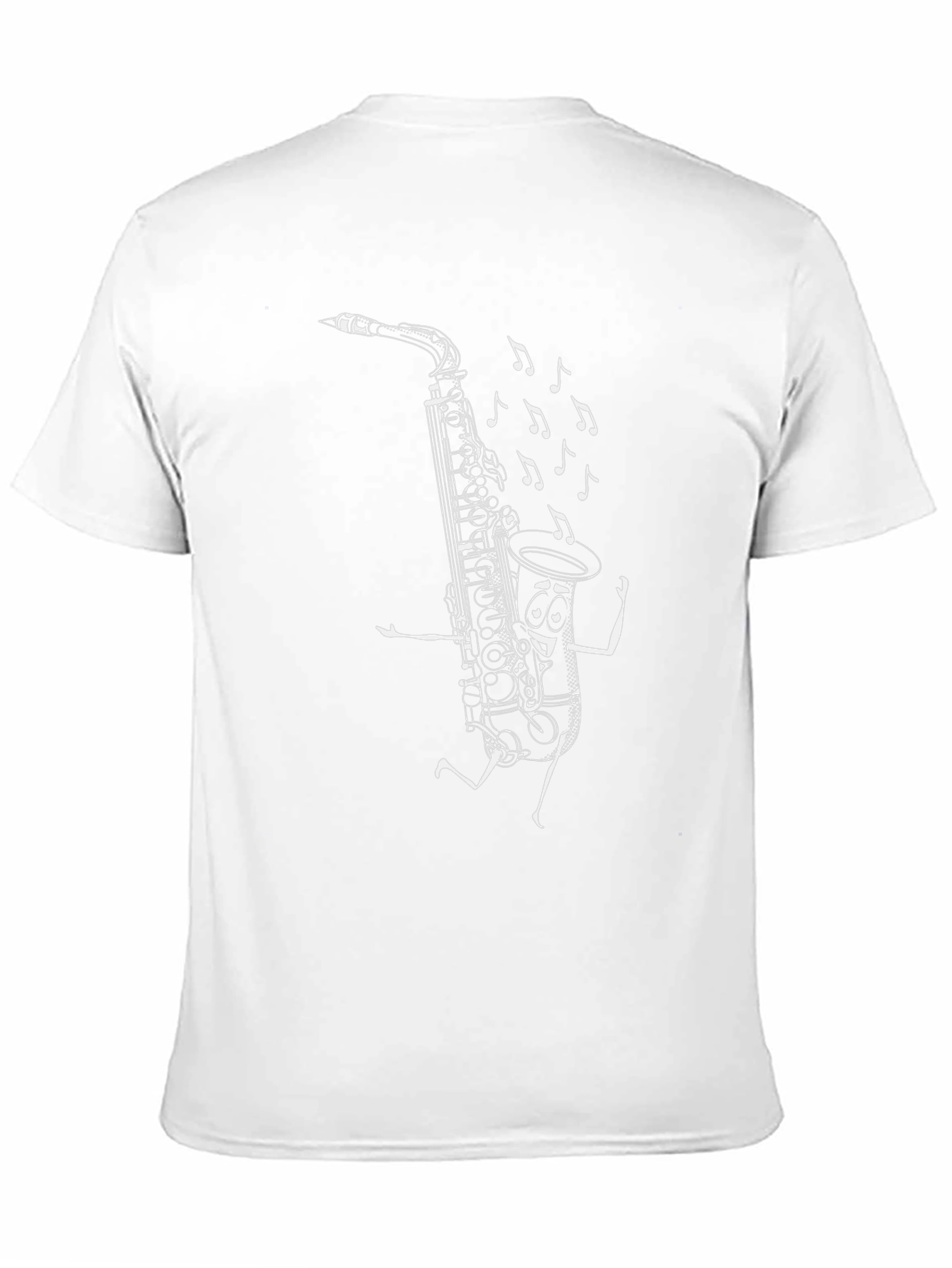 Saxophone Cartoon T-Shirt - Music Lovers Tee
