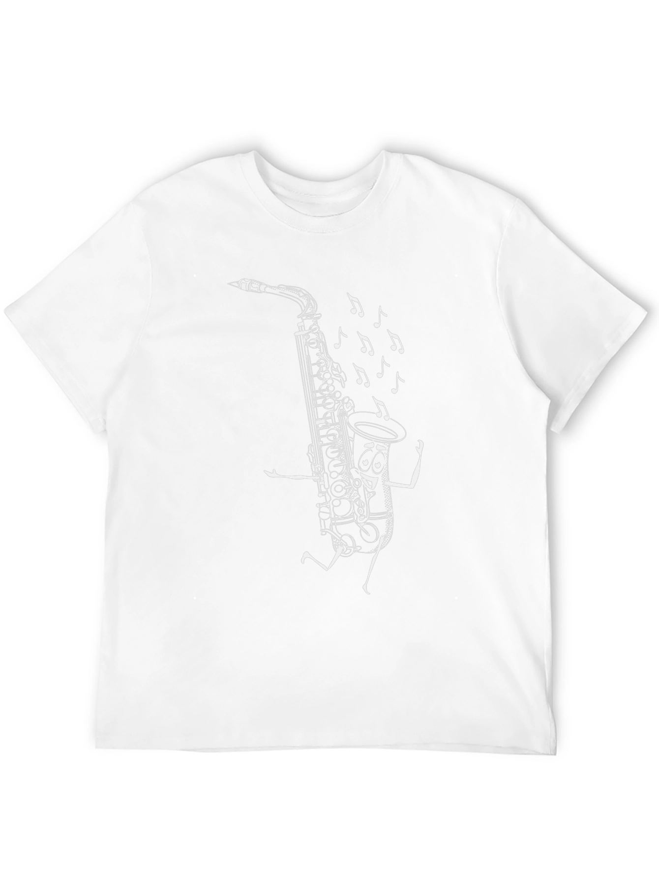 Saxophone Cartoon T-Shirt - Music Lovers Tee