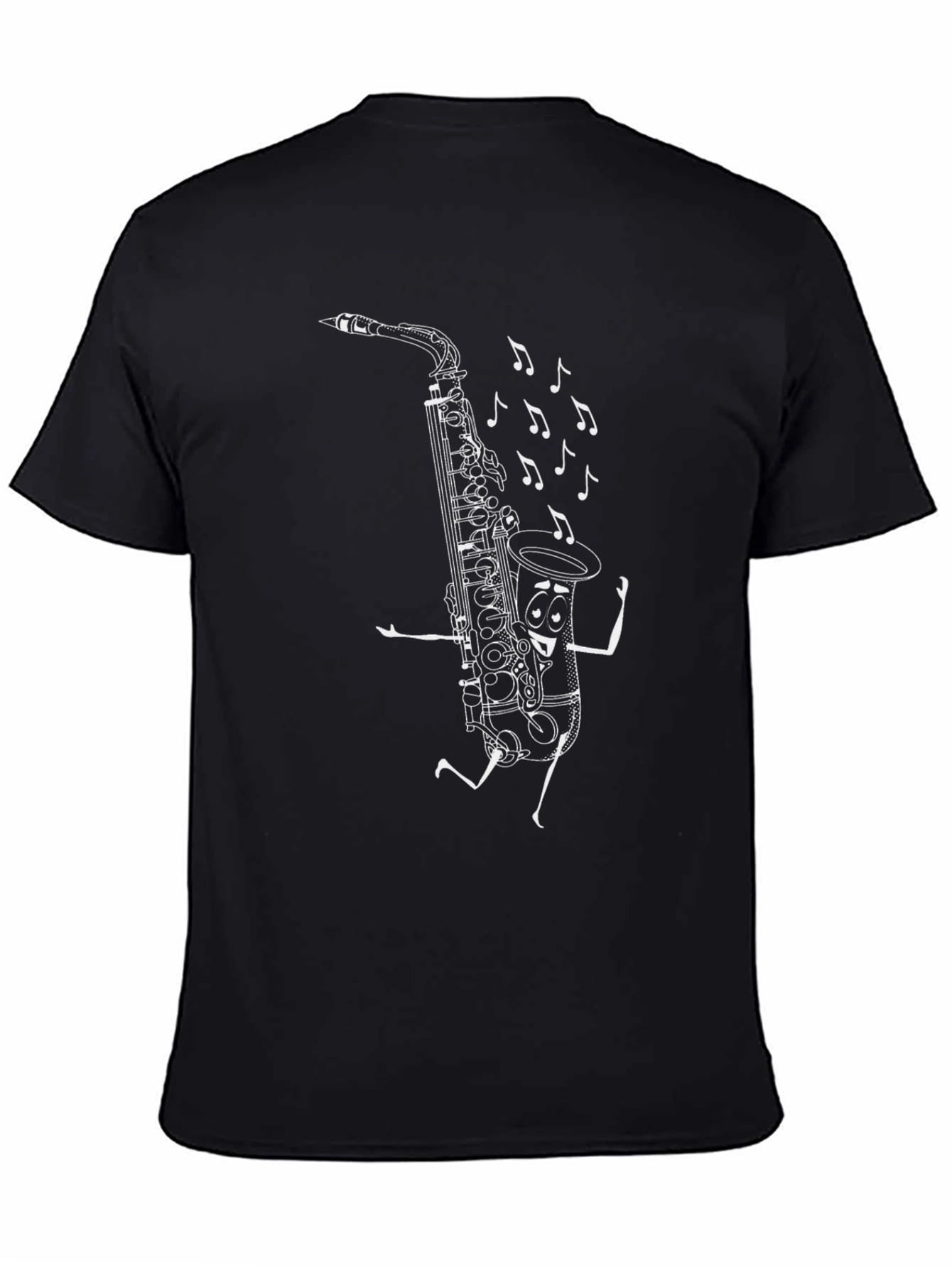 Saxophone Cartoon T-Shirt - Music Lovers Tee