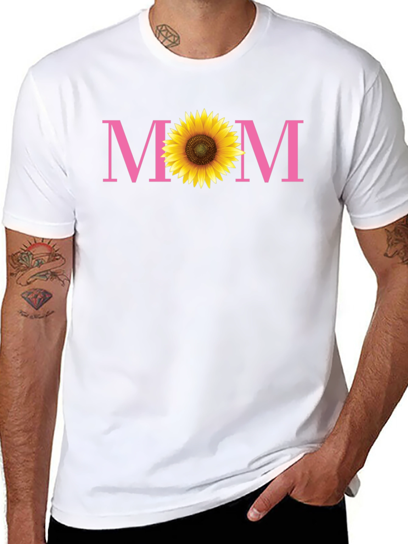 Sunflower Mom Graphic Tee - Black