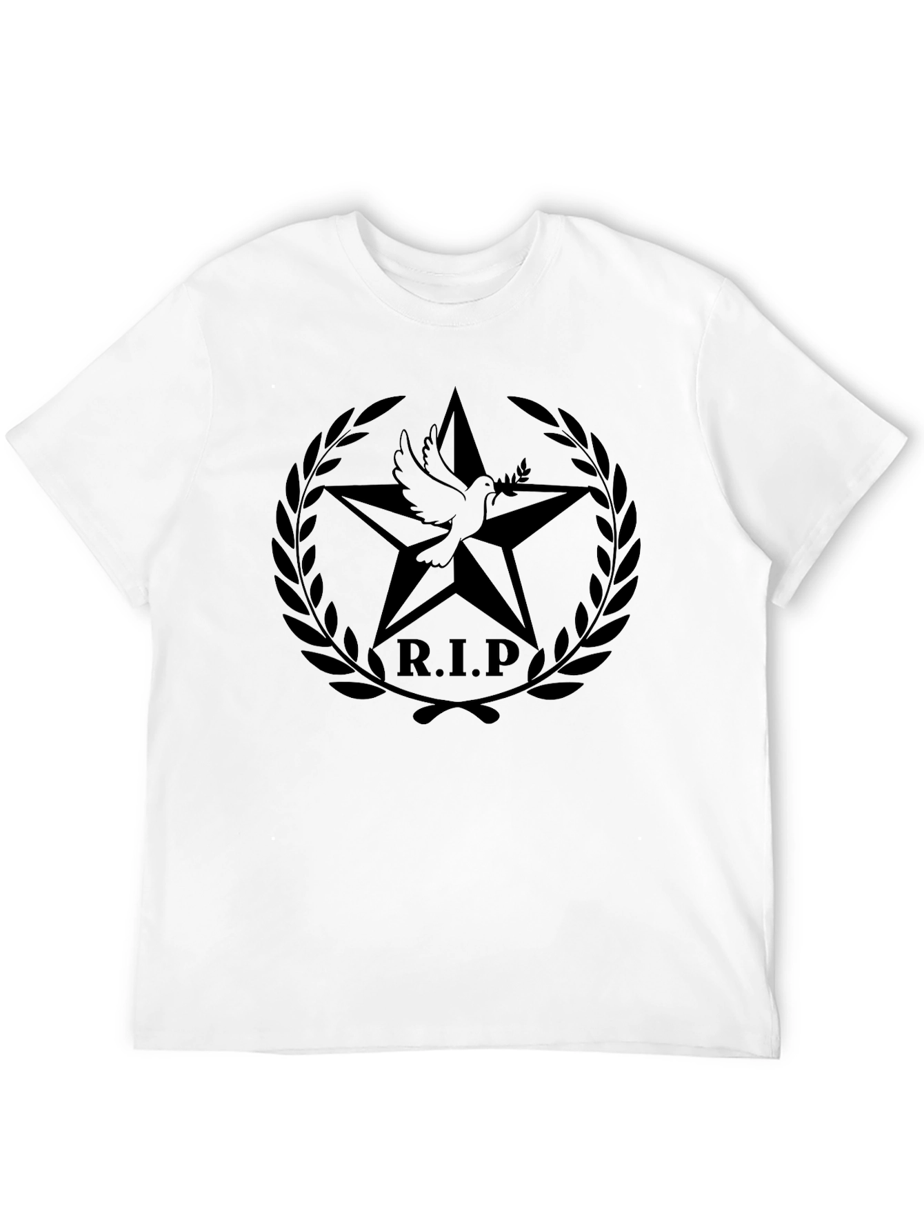 R.I.P Star Dove Graphic Black T-Shirt