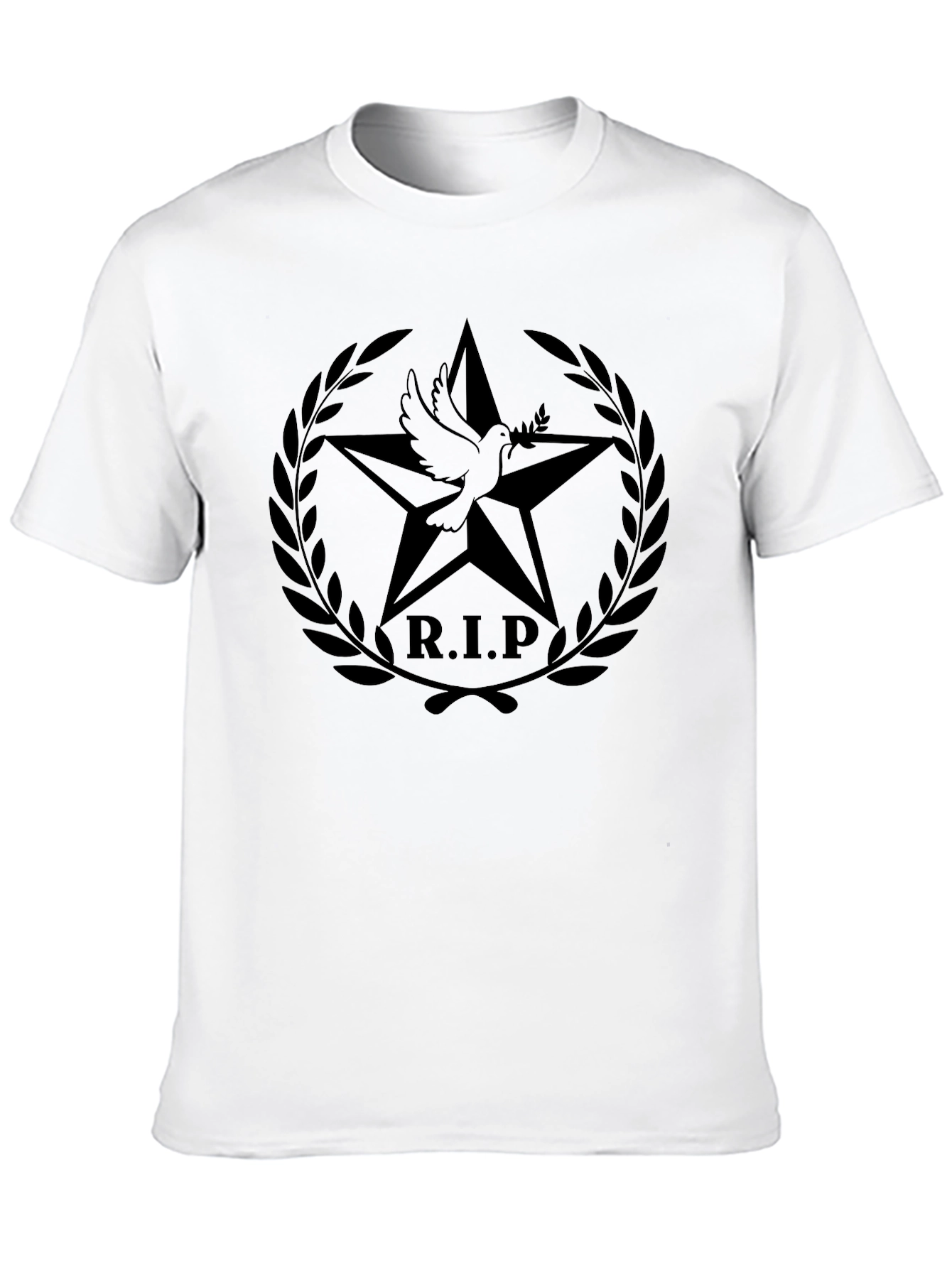 R.I.P Star Dove Graphic Black T-Shirt