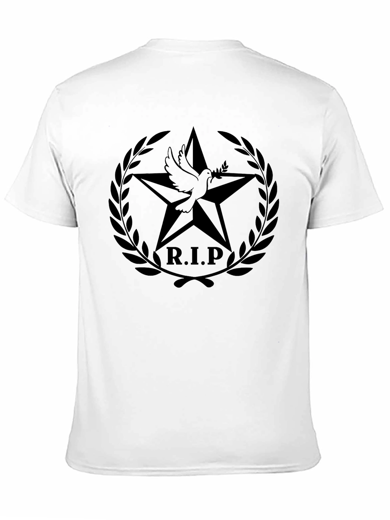 R.I.P Star Dove Graphic Black T-Shirt