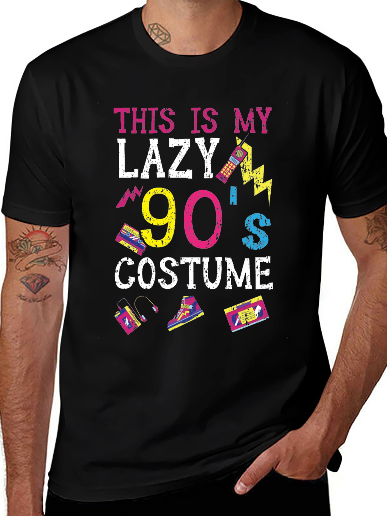 90s Costume T-Shirt - Lazy Retro Style Tee