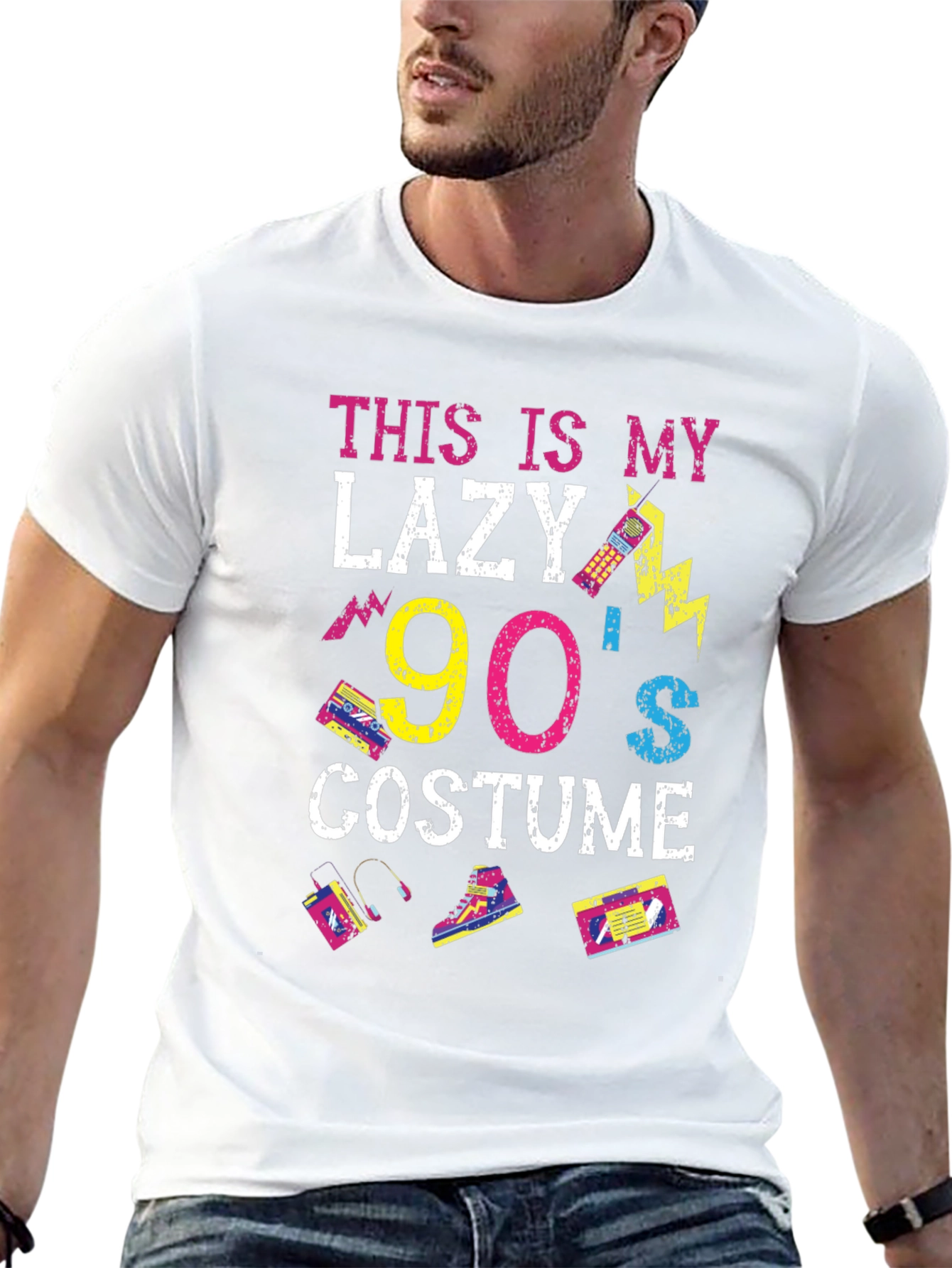 90s Costume T-Shirt - Lazy Retro Style Tee