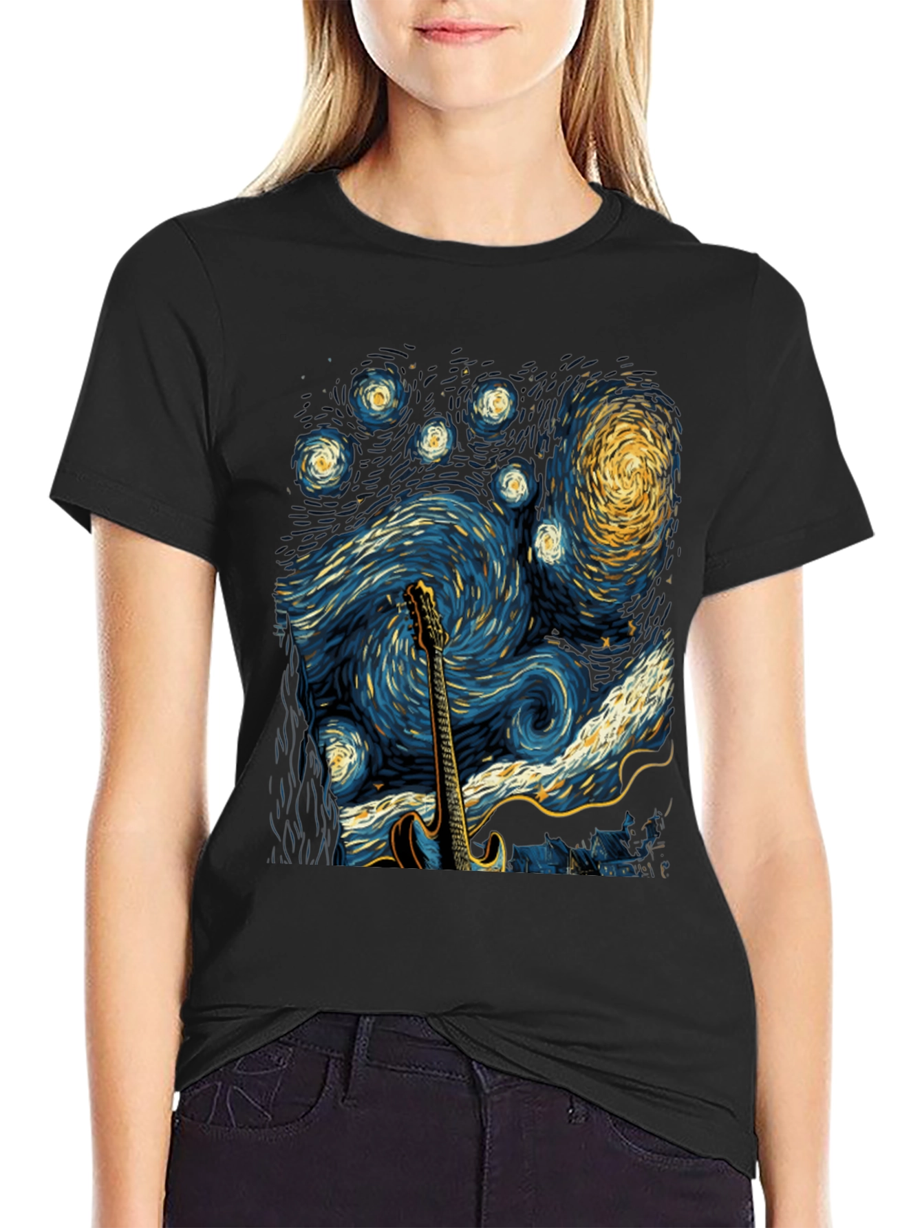 Starry Night Guitar T-Shirt