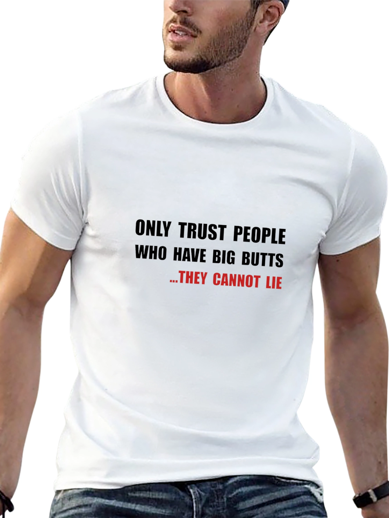 Funny Big Butts Graphic T-Shirt - Black