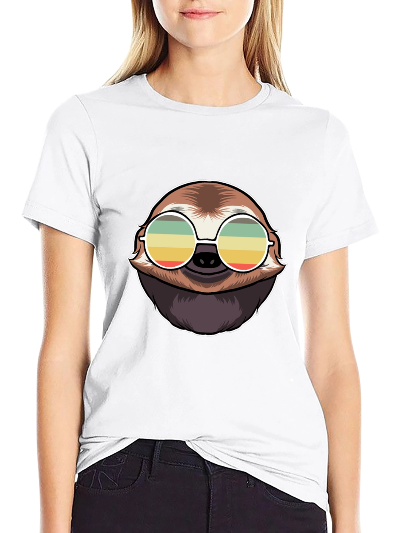 Cool Sloth Graphic Tee - Relaxed Style