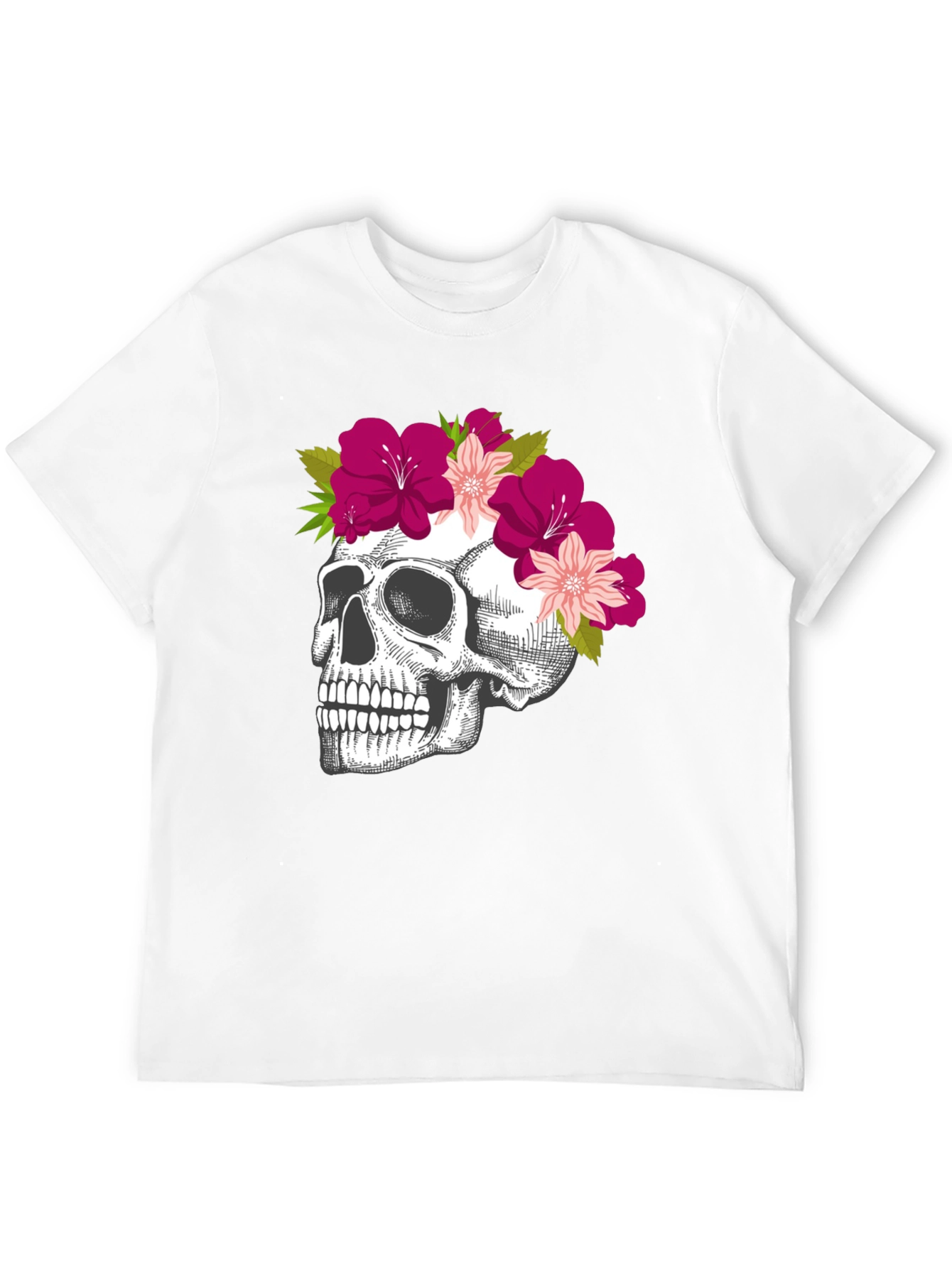 Floral Skull Graphic Tee - Unique & Stylish