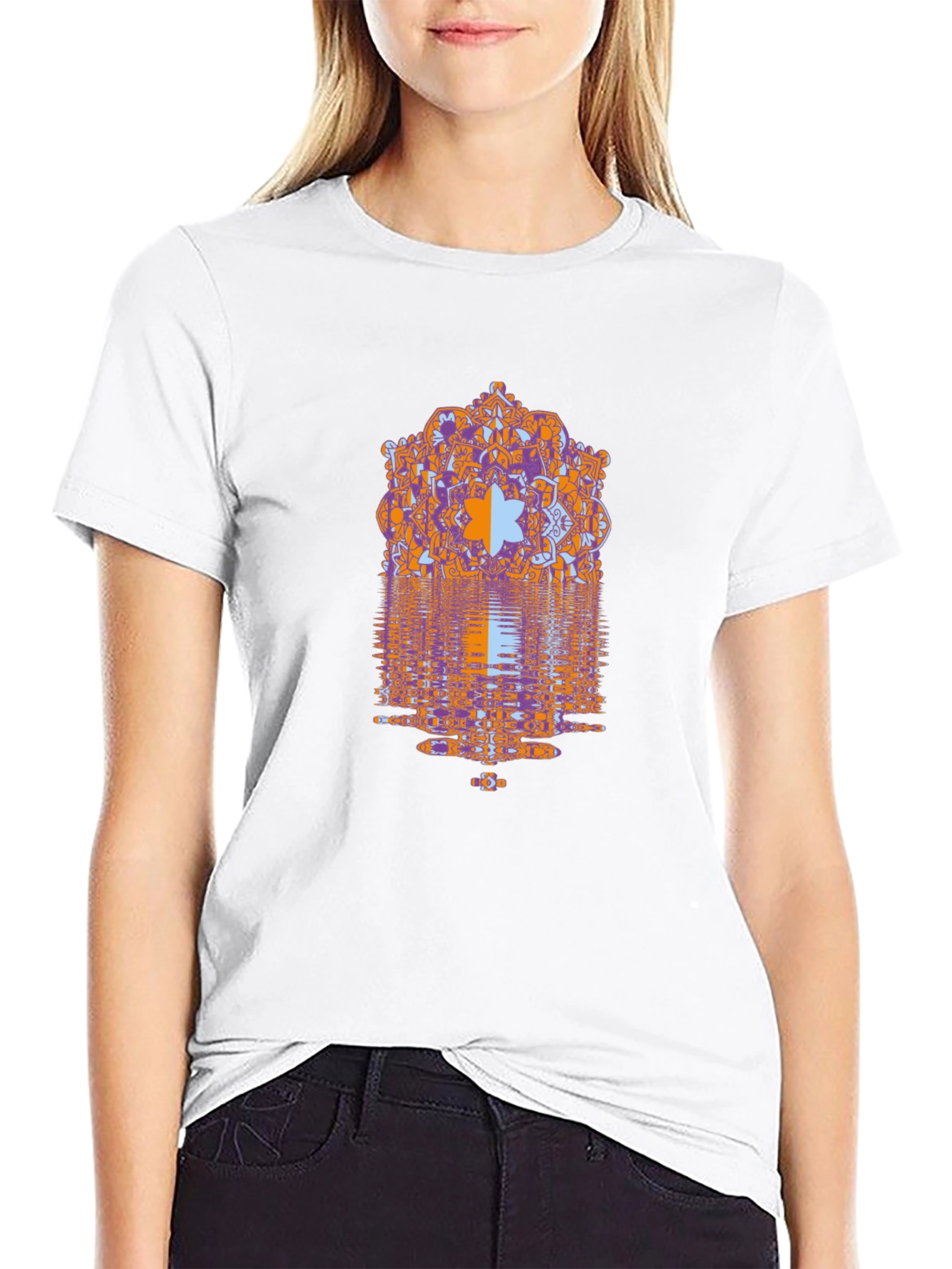 Geometric Mandala Graphic Print Mens Tee