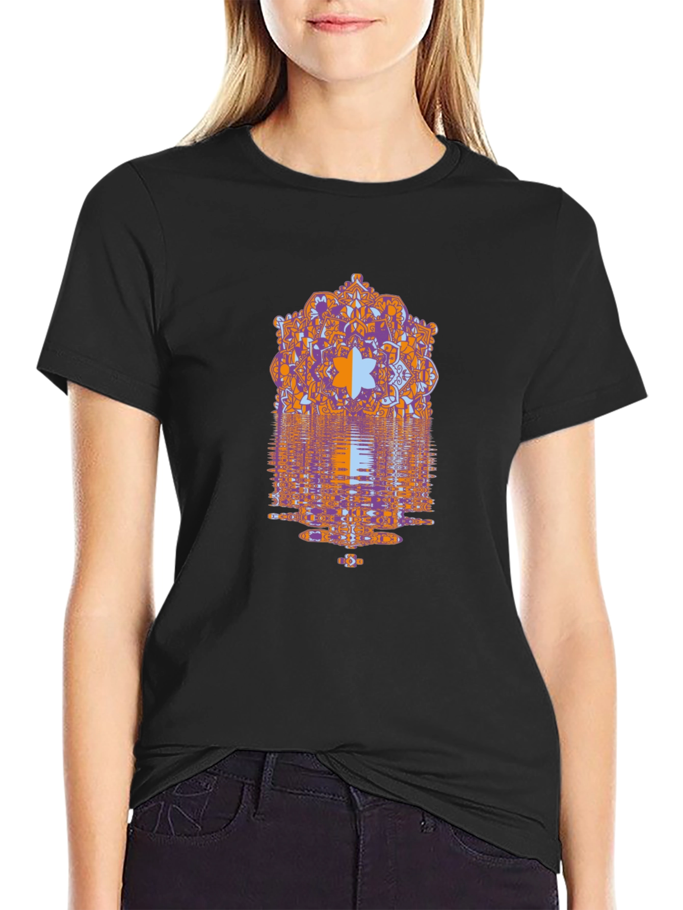 Geometric Mandala Graphic Print Mens Tee