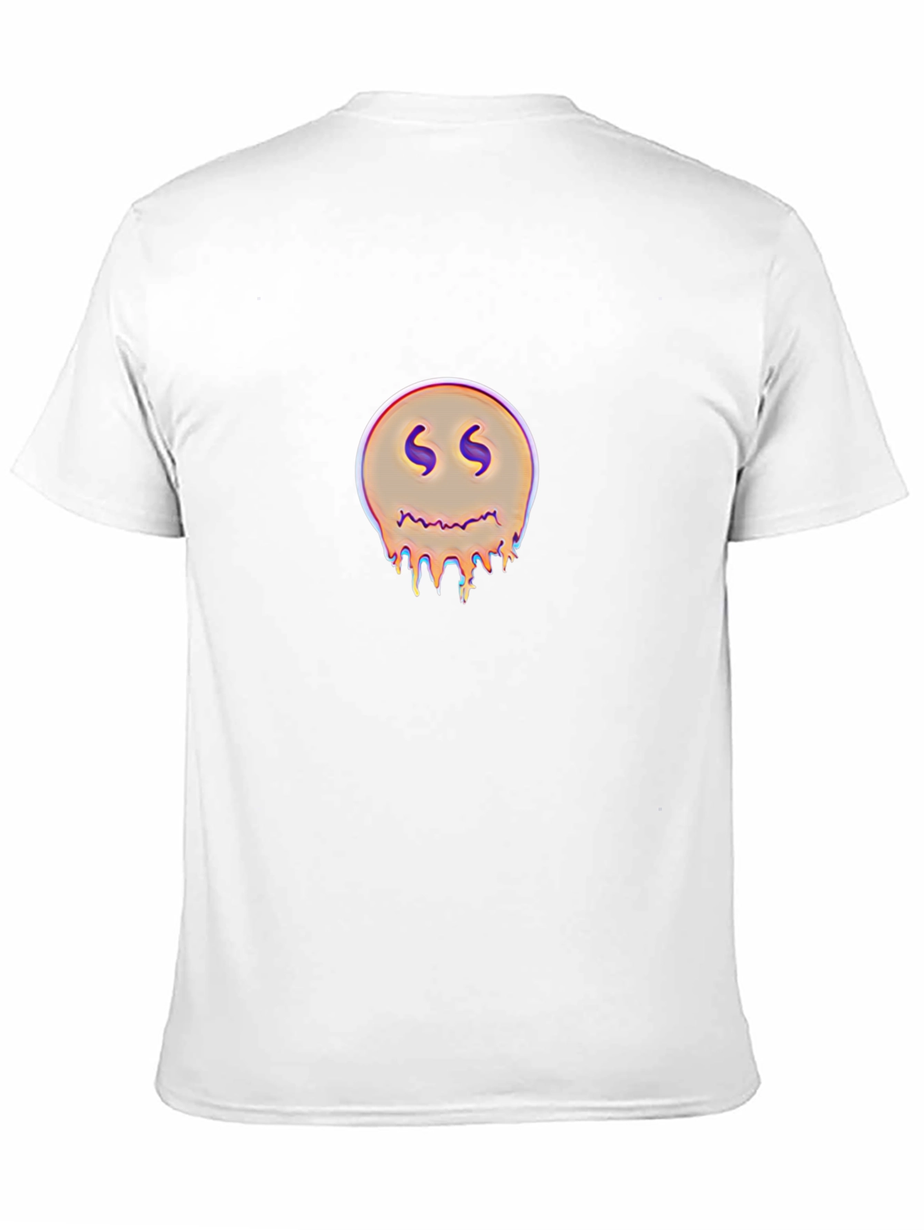 Dripping Smiley Graphic Black T-Shirt