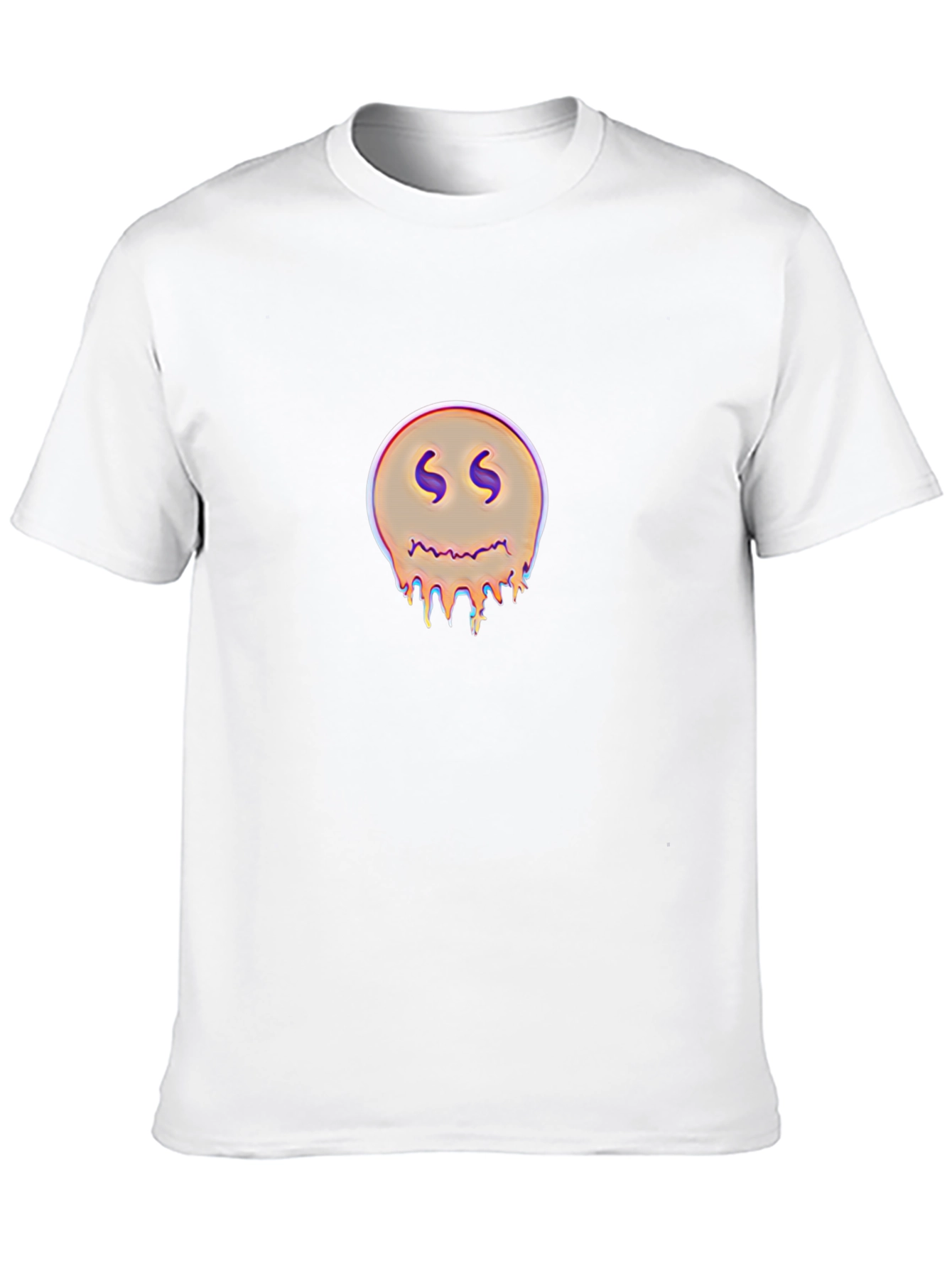Dripping Smiley Graphic Black T-Shirt