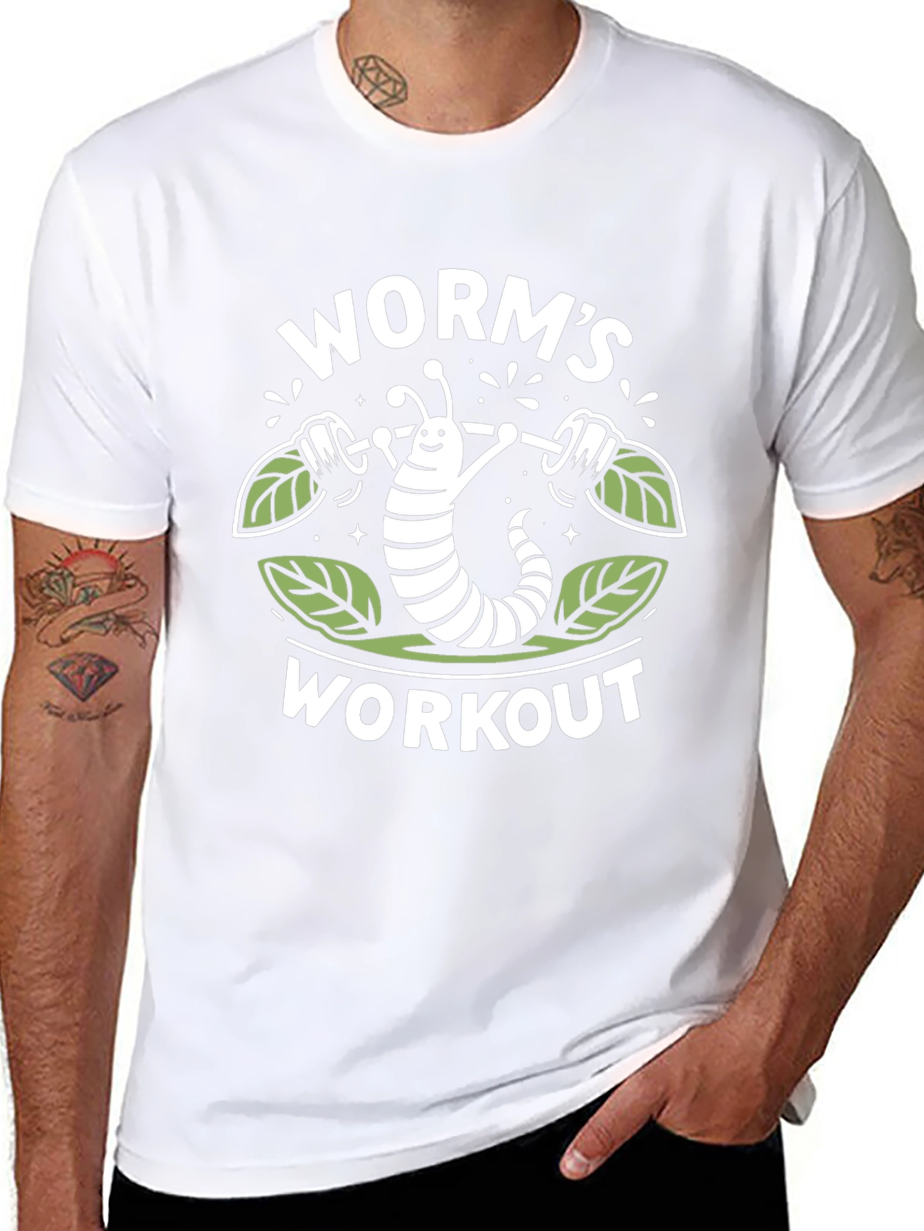 Worms Workout T-Shirt - Black Graphic Tee
