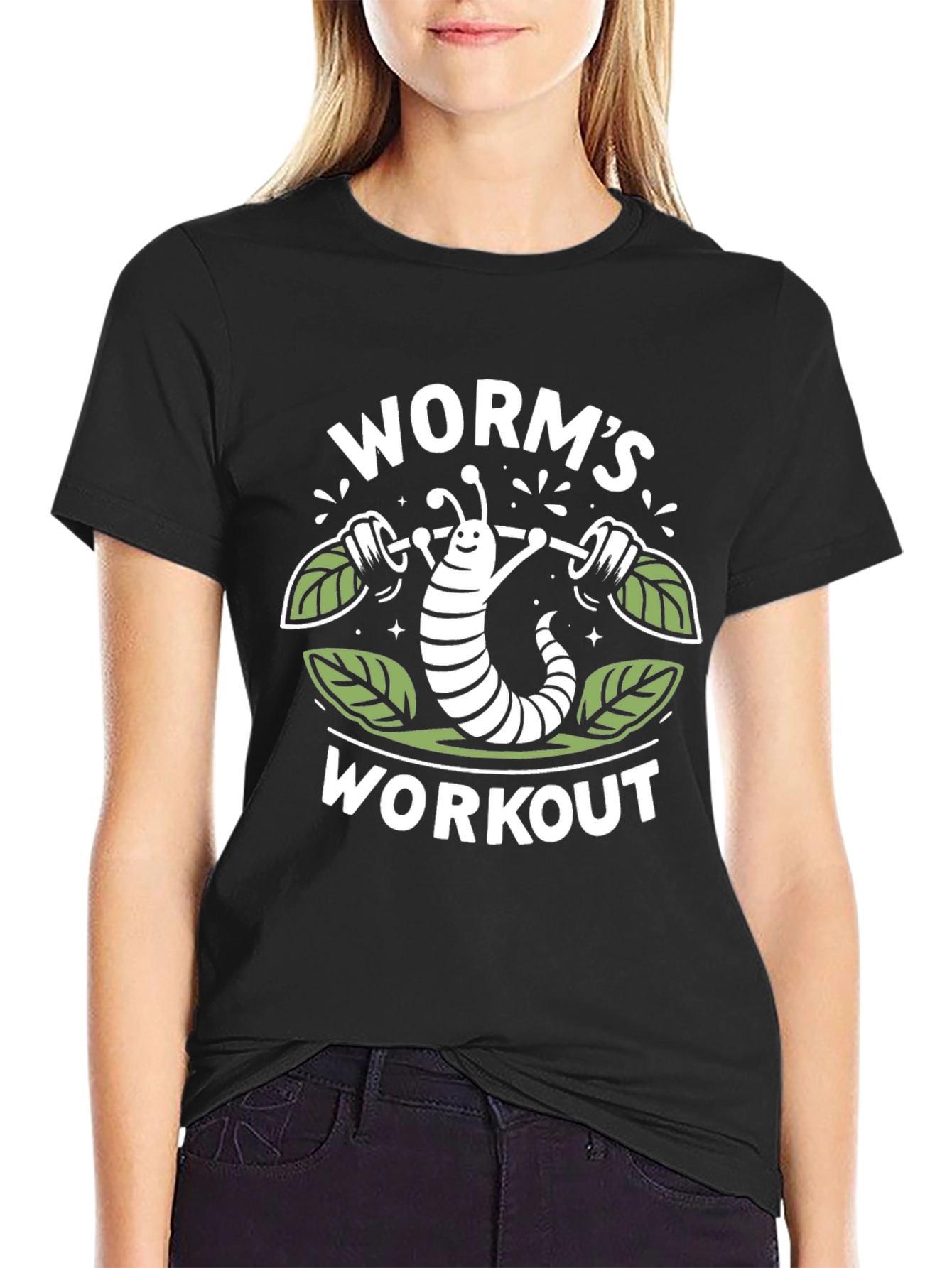 Worms Workout T-Shirt - Black Graphic Tee