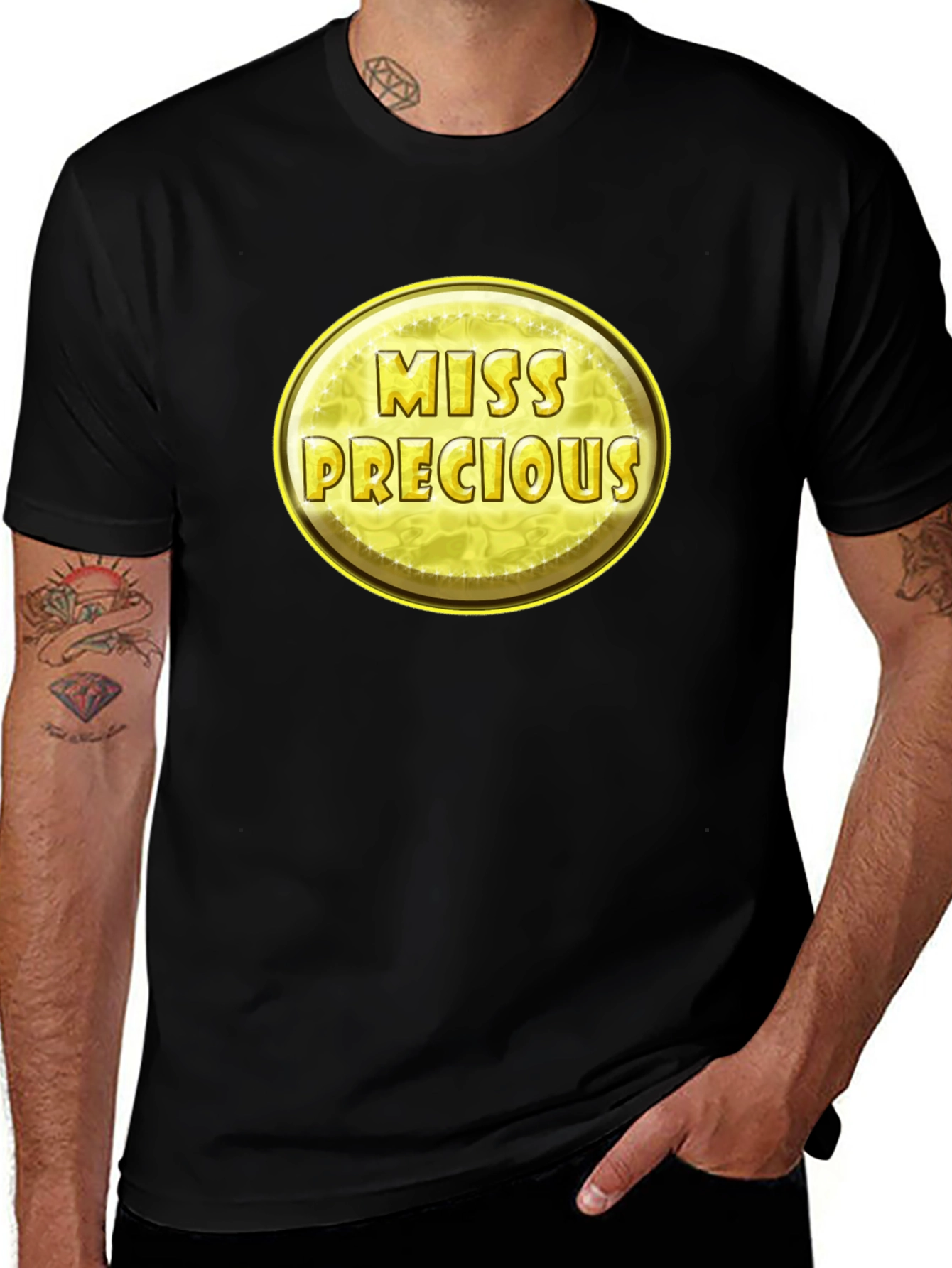 Miss Precious Graphic Black T-Shirt