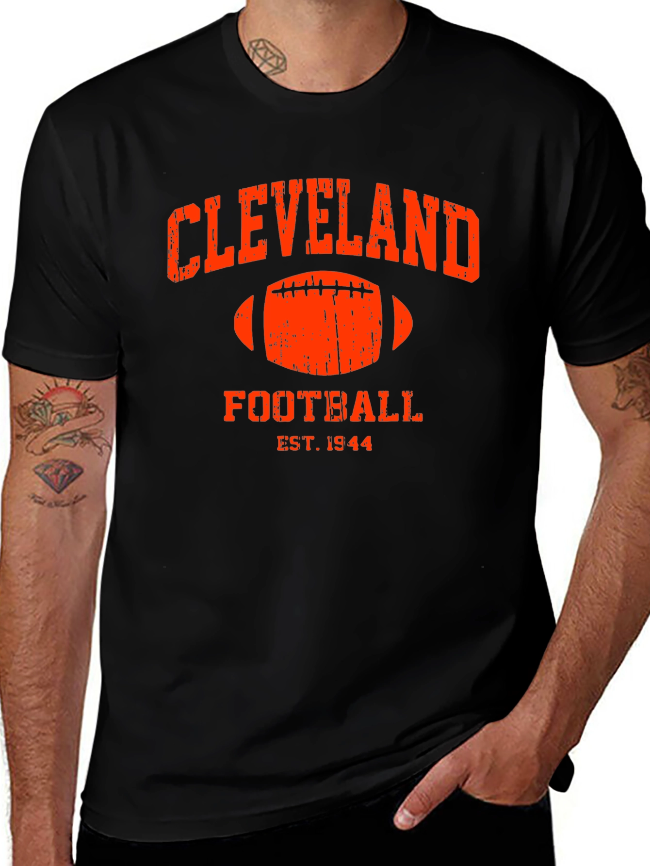 Cleveland Football Est. 1944 Black T-Shirt
