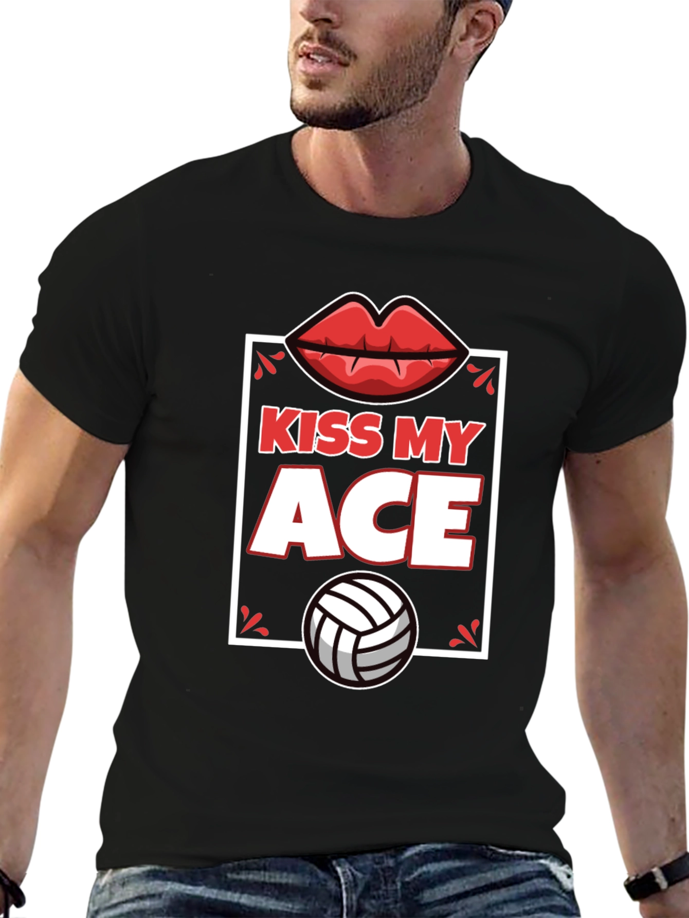 Kiss My Ace Volleyball Graphic Tee