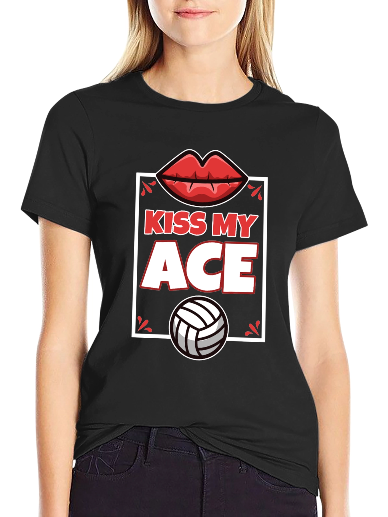 Kiss My Ace Volleyball Graphic Tee
