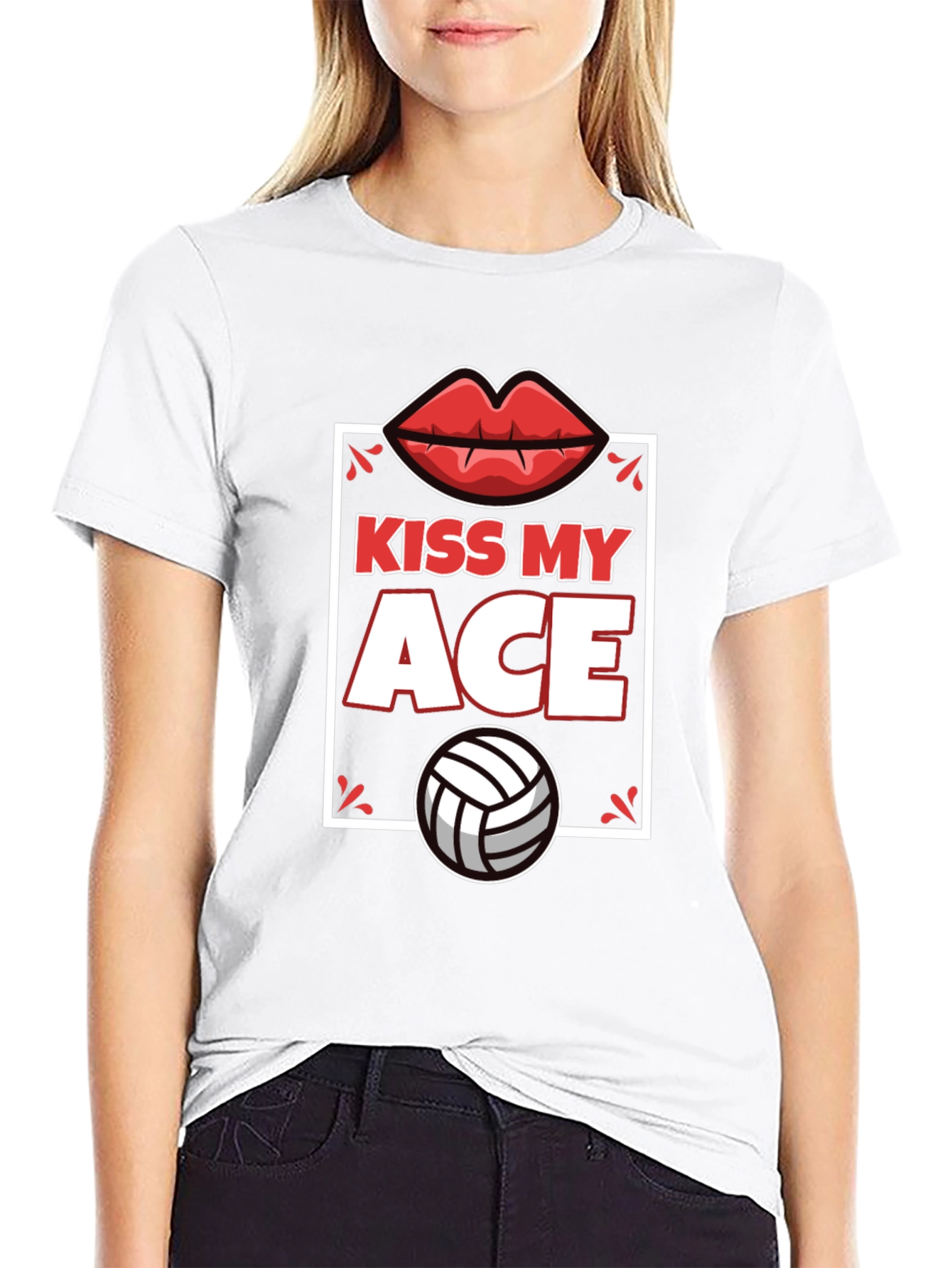 Kiss My Ace Volleyball Graphic Tee