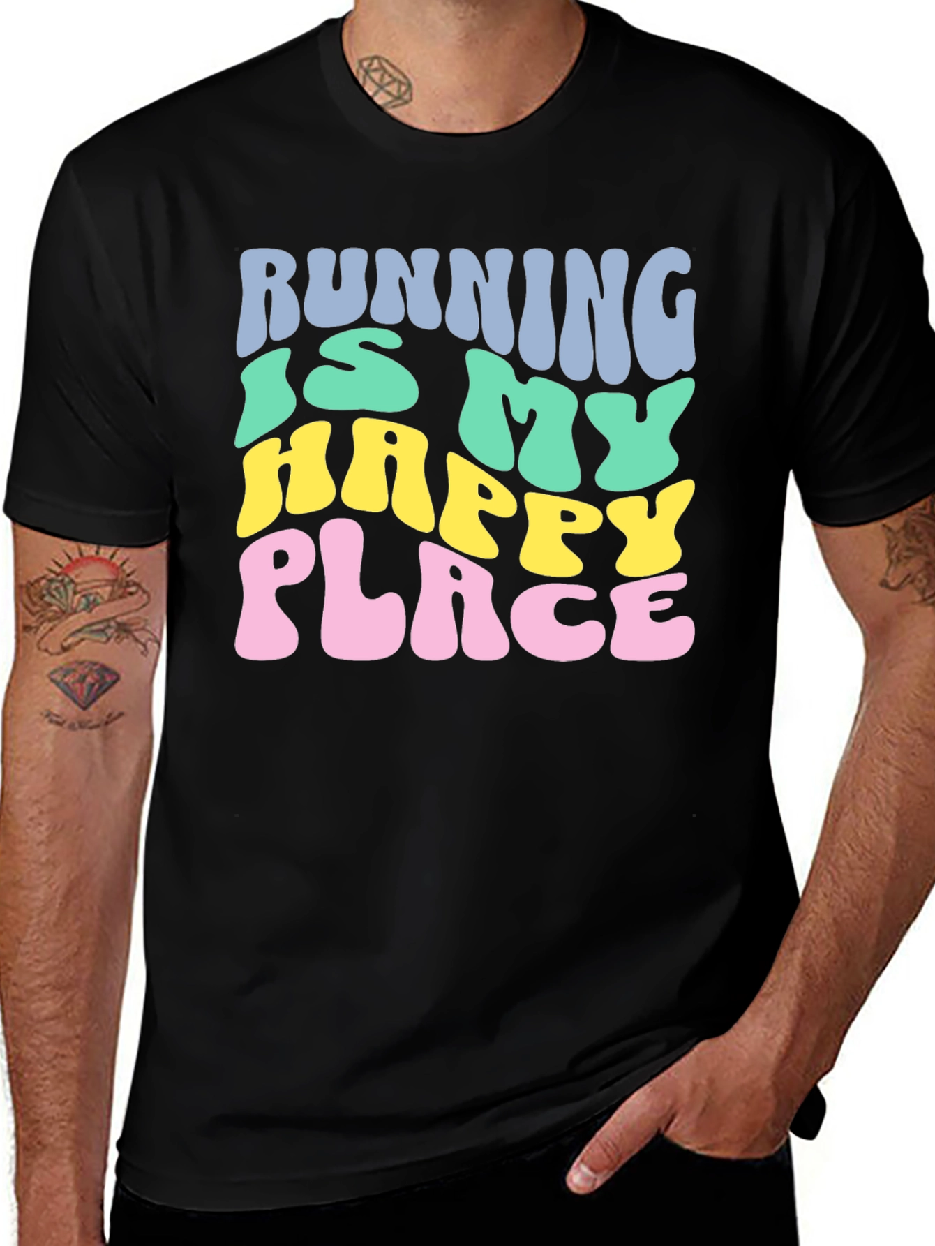 Running is My Happy Place Graphic T-Shirt