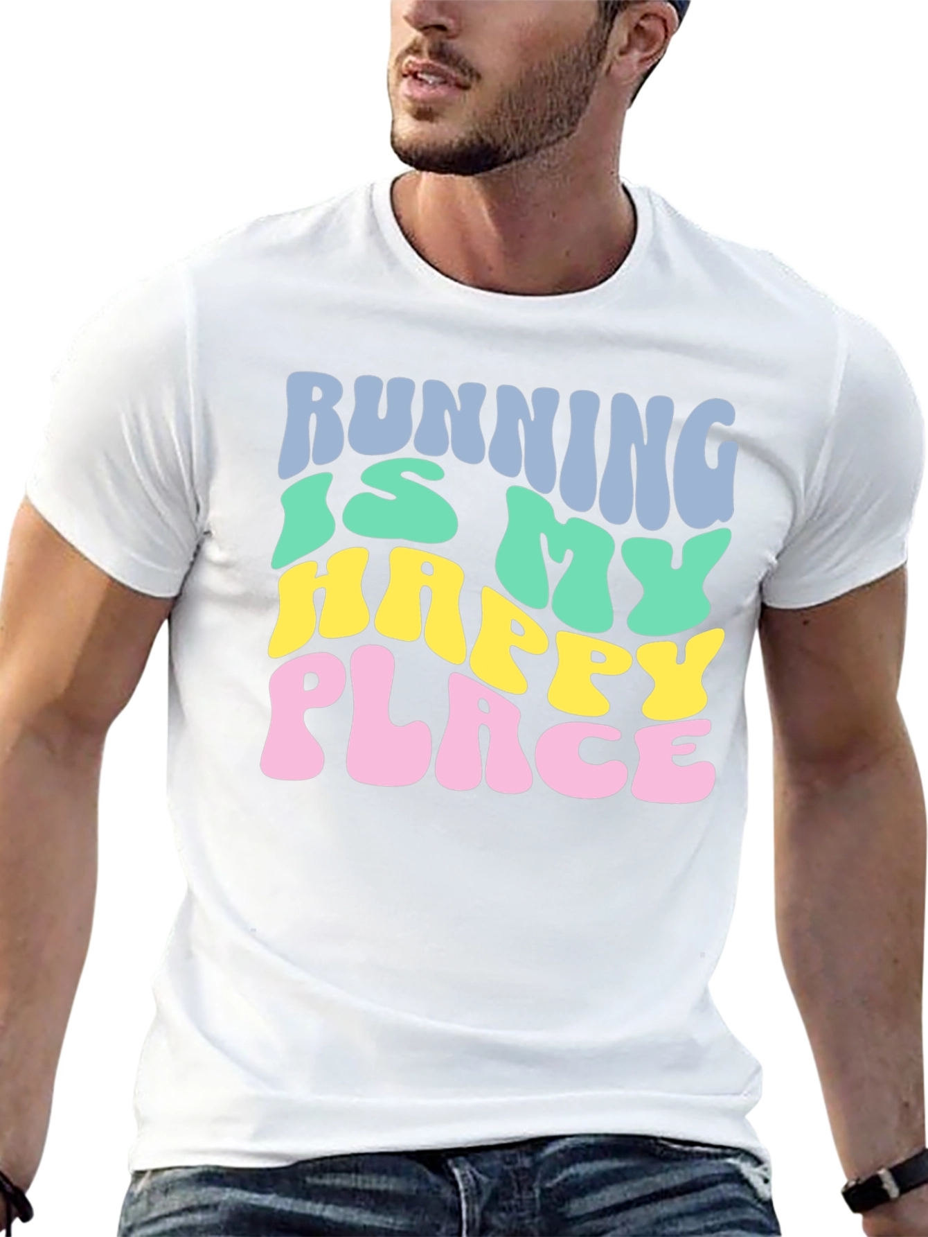Running is My Happy Place Graphic T-Shirt