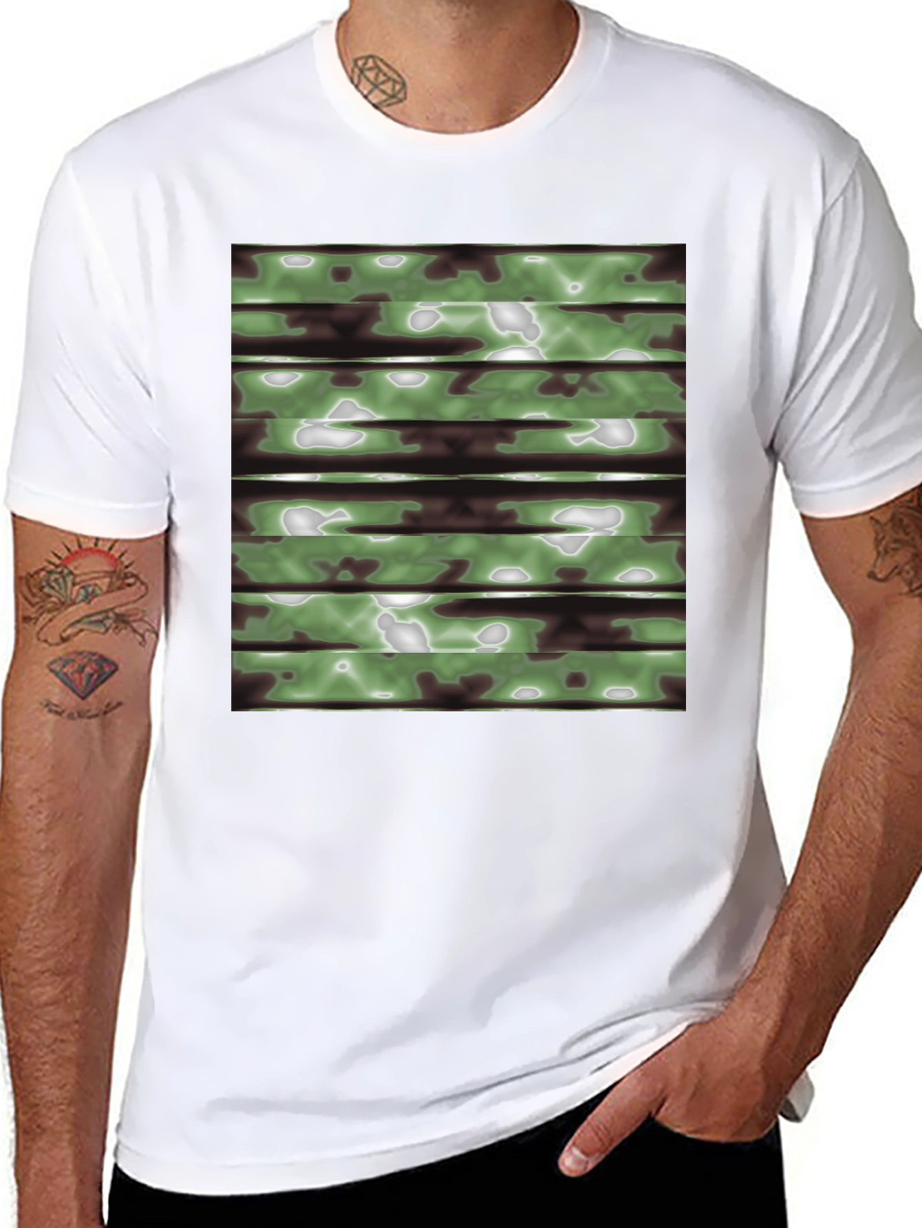 Camo Stripe T-Shirt - Cool Casual Wear