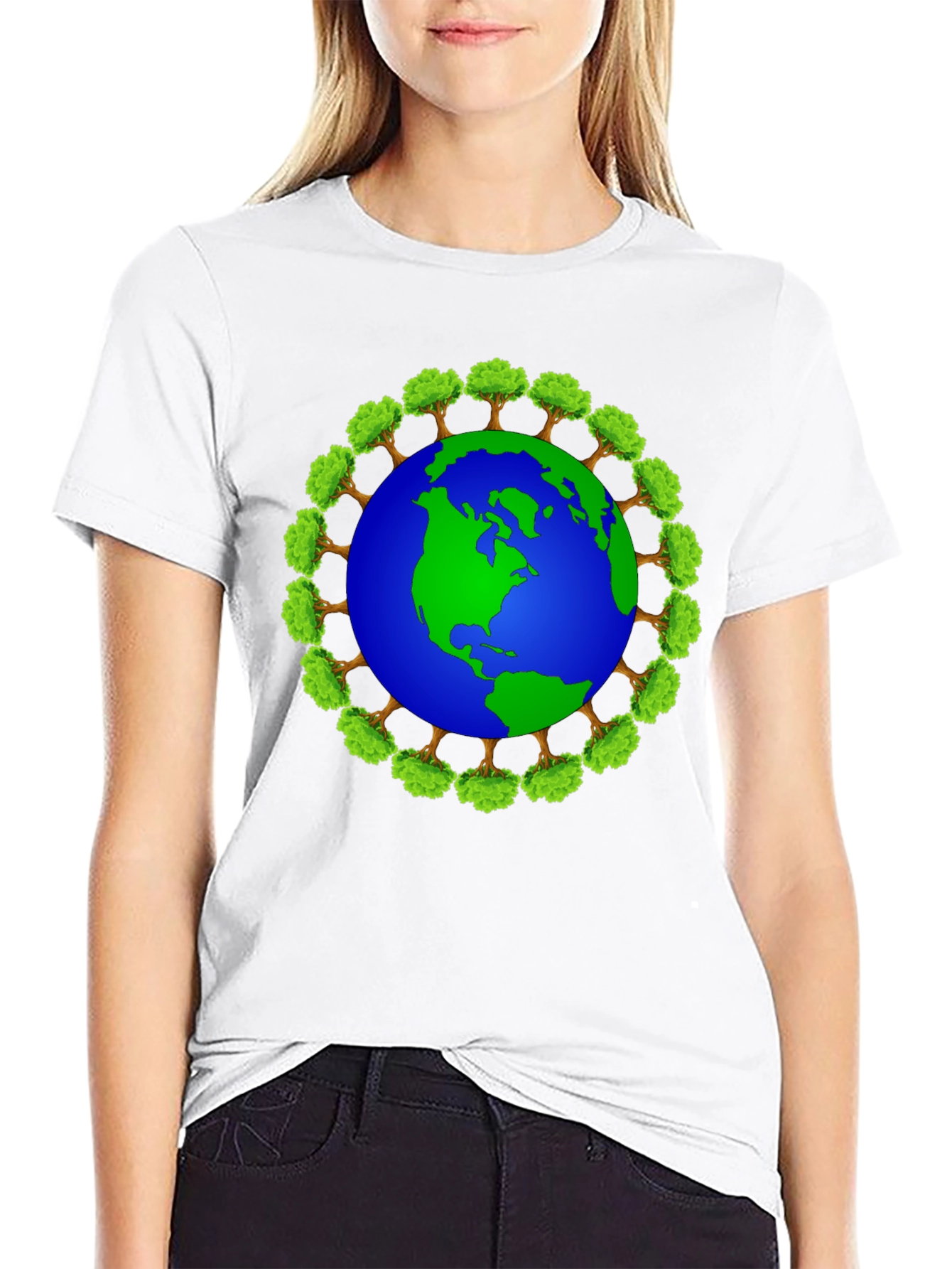 Earth Day T-Shirt - Tree Globe Design