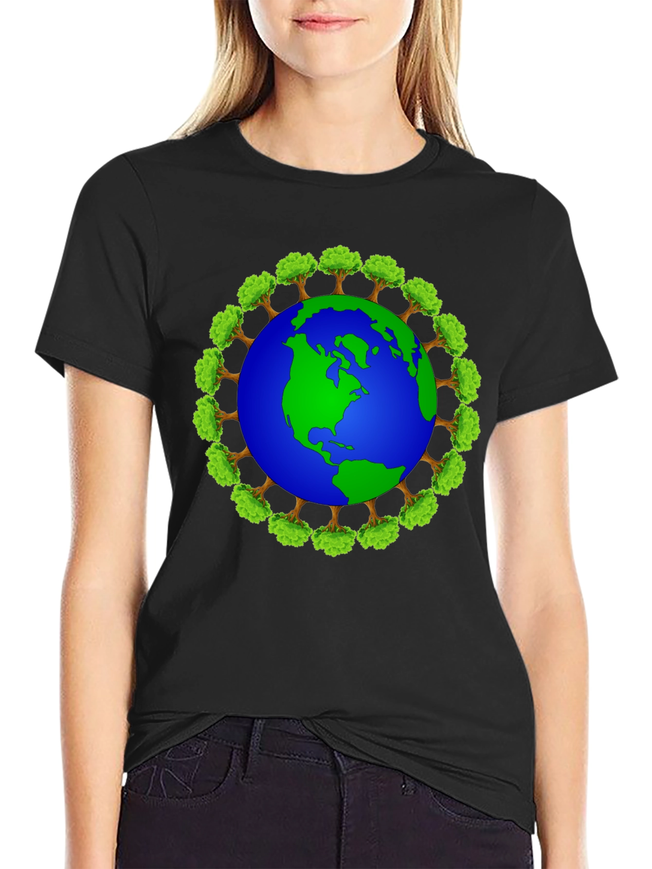 Earth Day T-Shirt - Tree Globe Design