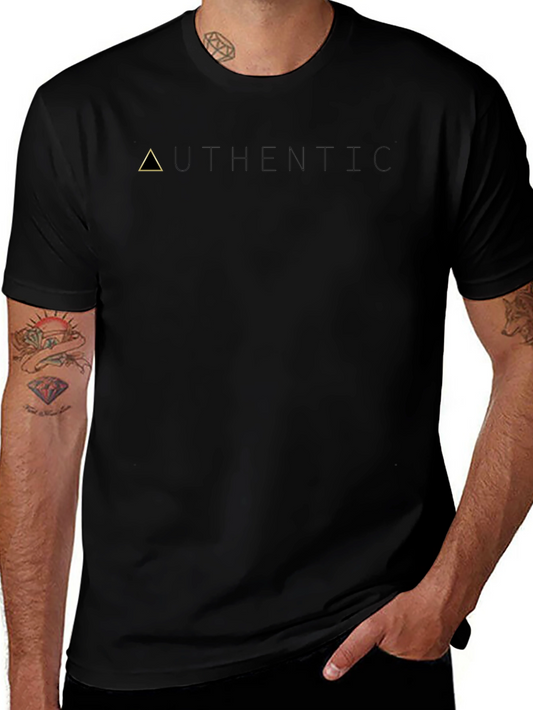 Authentic Black Graphic Tee - Minimalist Design