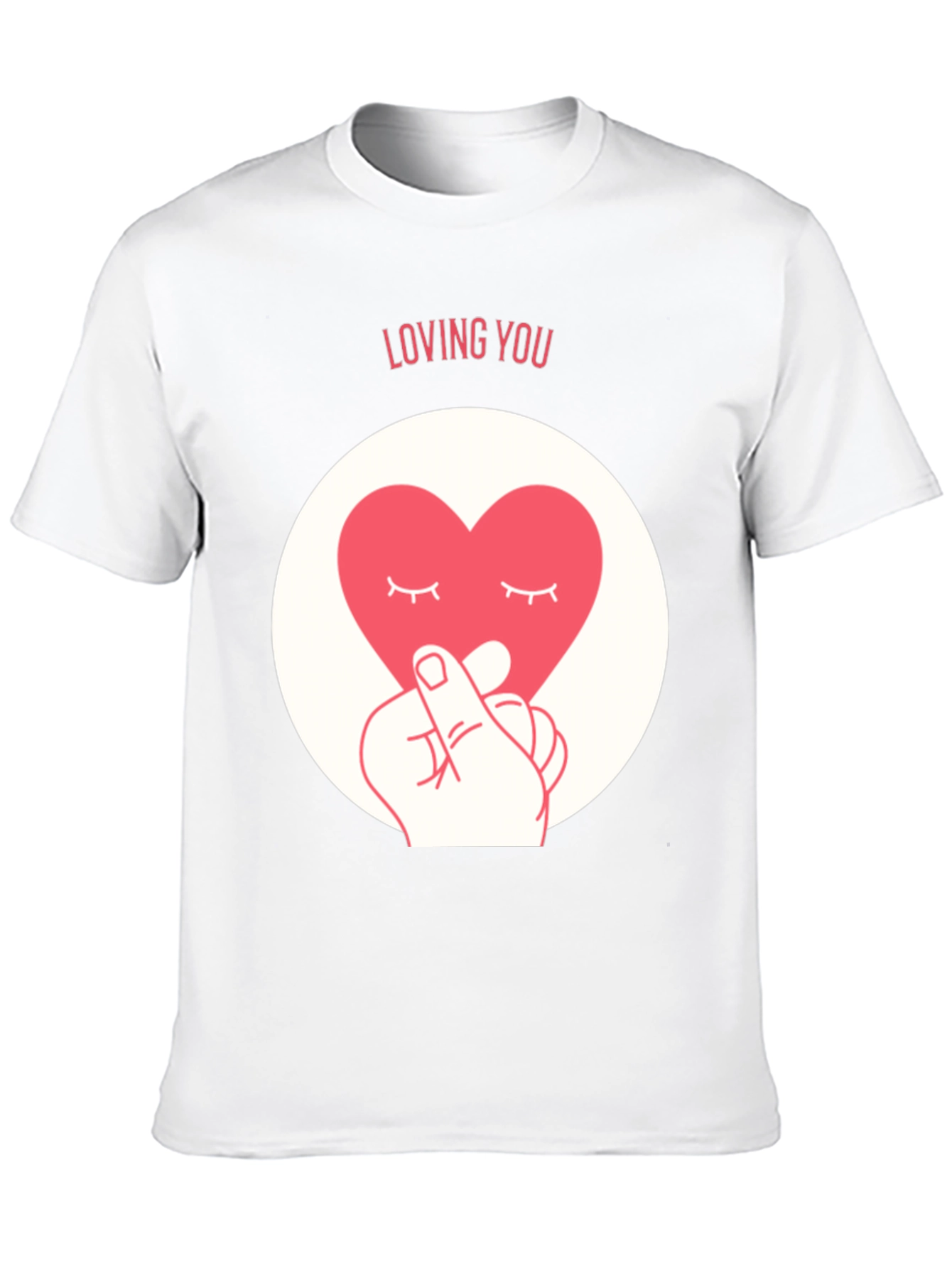 Loving You Heart Graphic Tee - Soft Black Cotton