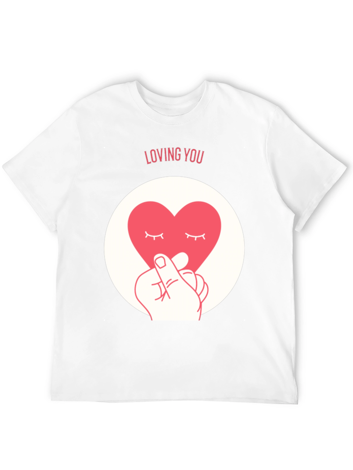 Loving You Heart Graphic Tee - Soft Black Cotton