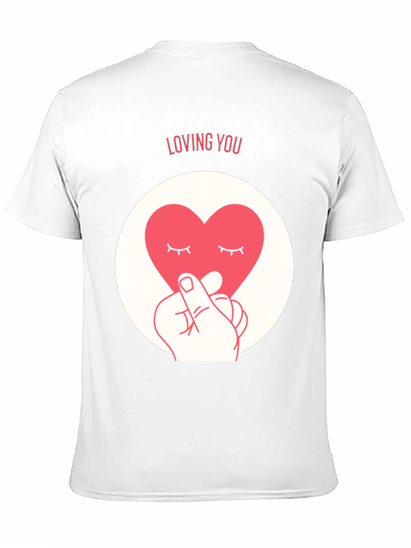 Loving You Heart Graphic Tee - Soft Black Cotton