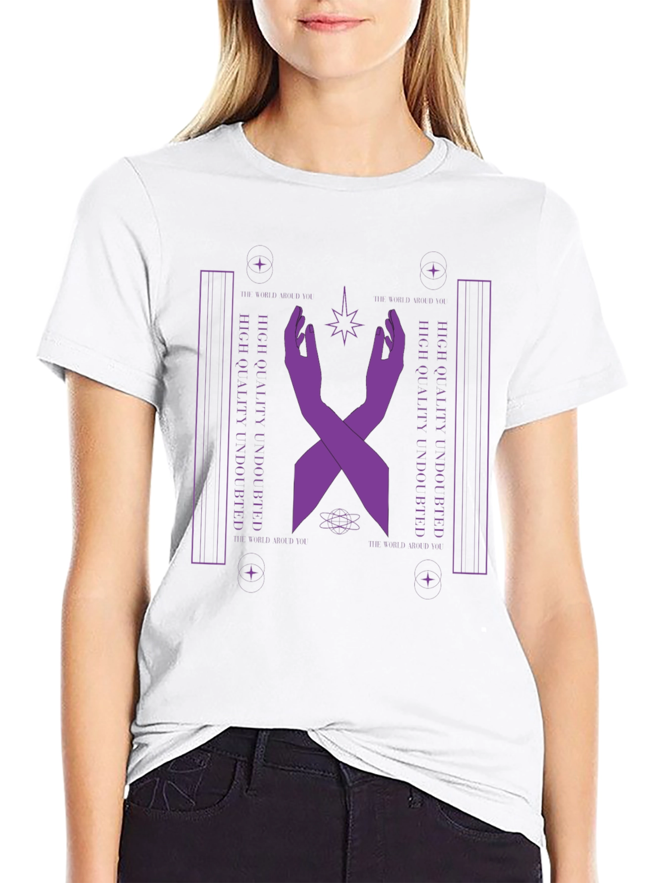 Mystic Purple Hands Graphic T-Shirt - Unisex