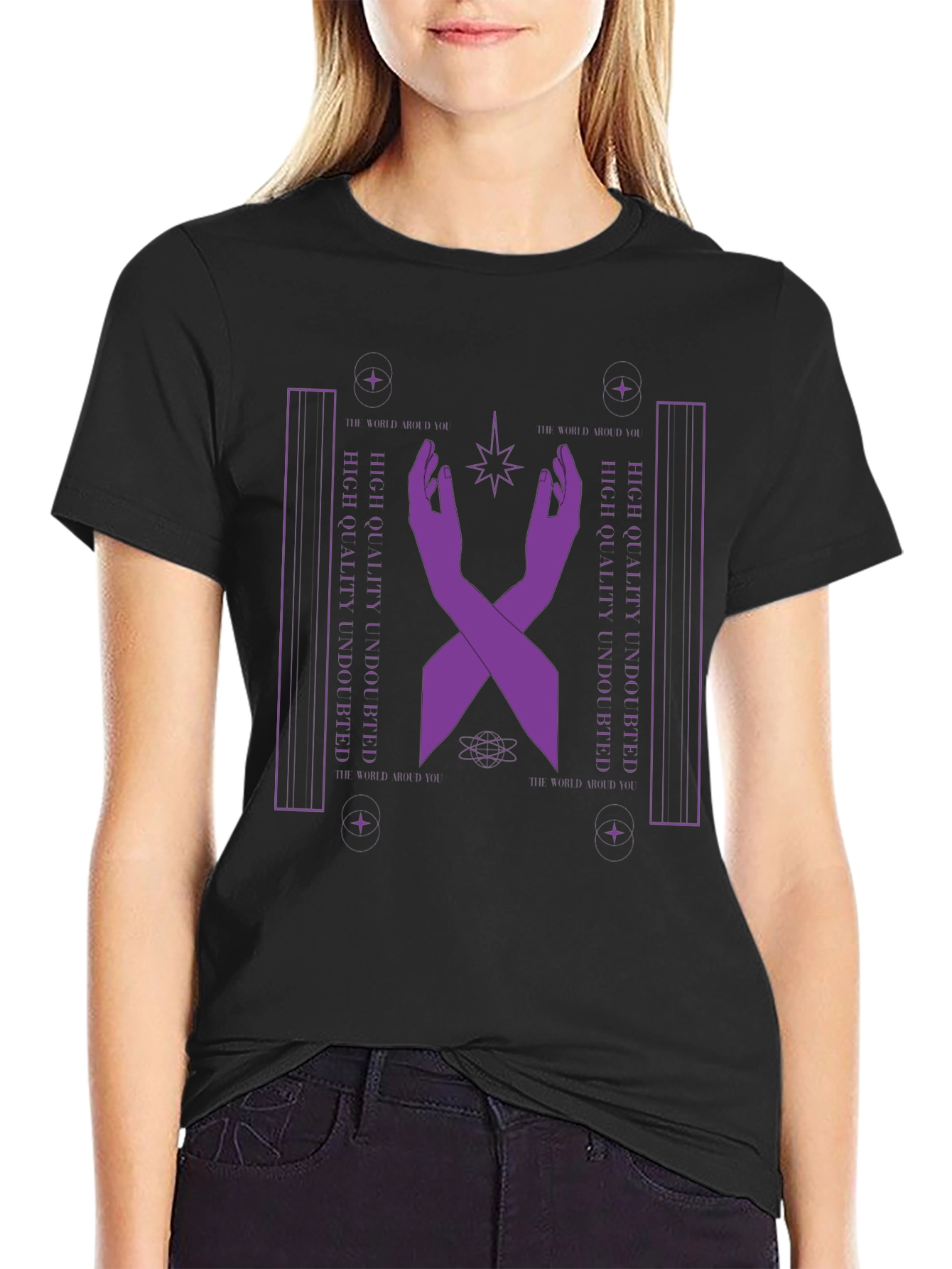 Mystic Purple Hands Graphic T-Shirt - Unisex