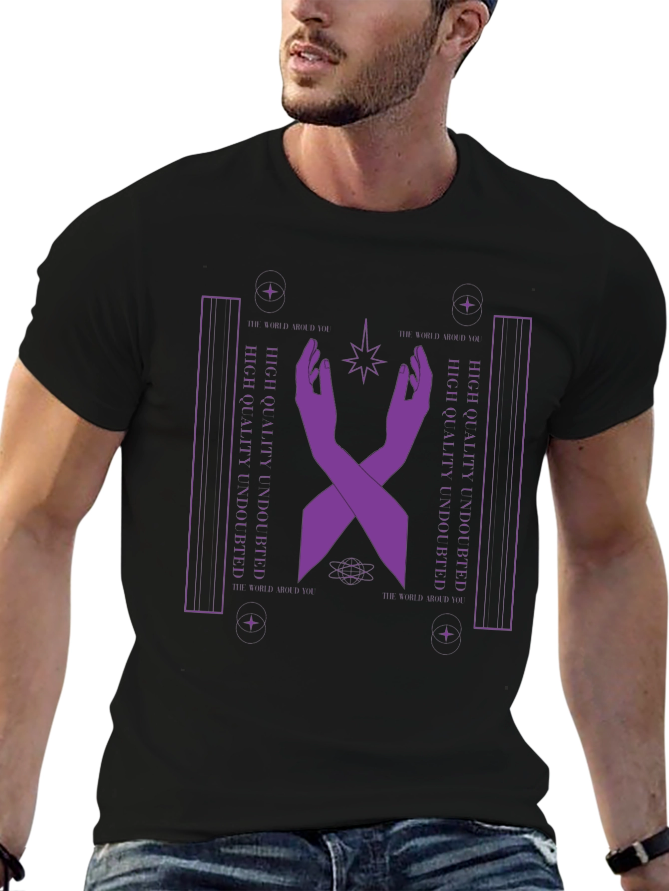 Mystic Purple Hands Graphic T-Shirt - Unisex