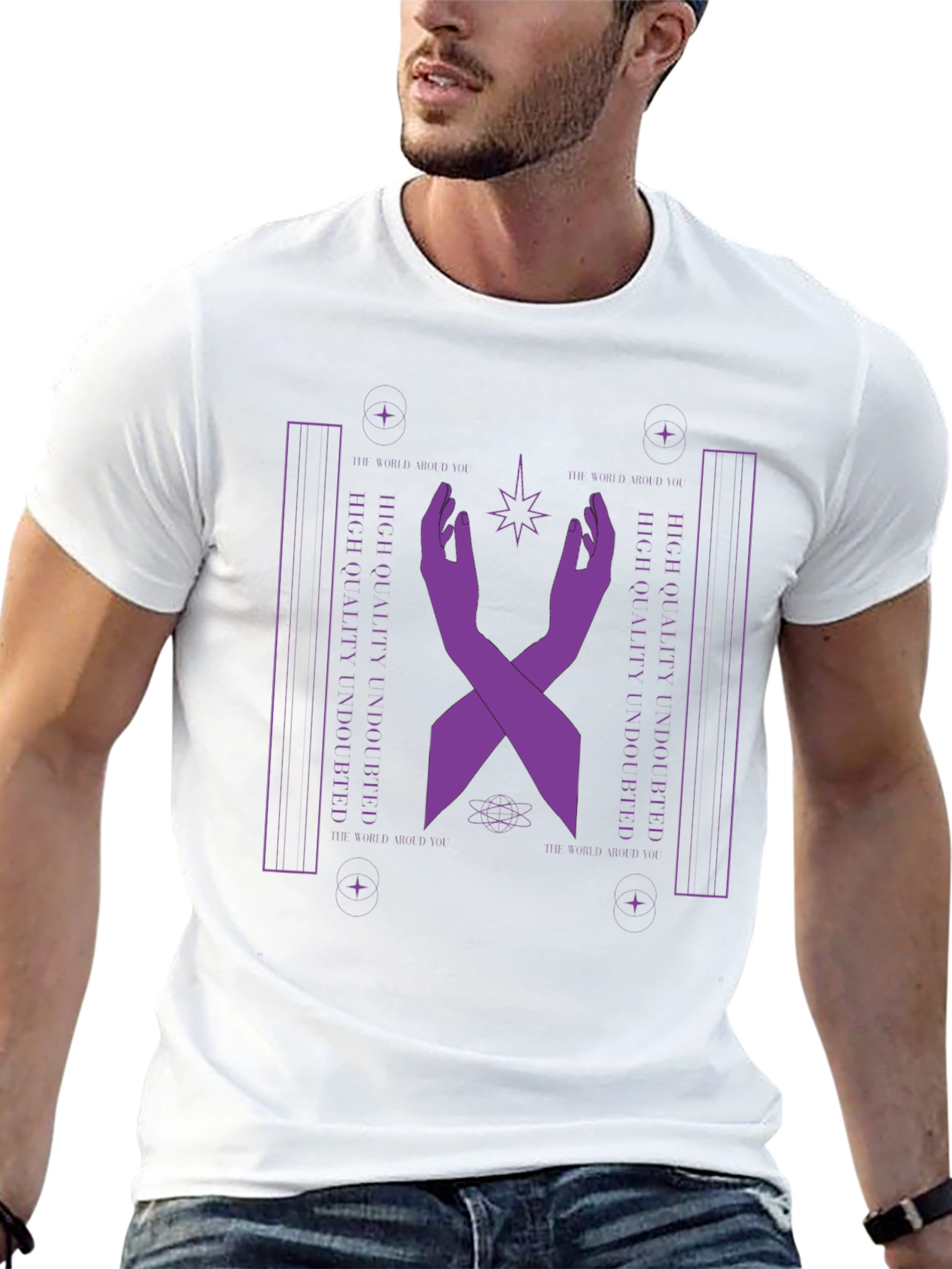 Mystic Purple Hands Graphic T-Shirt - Unisex