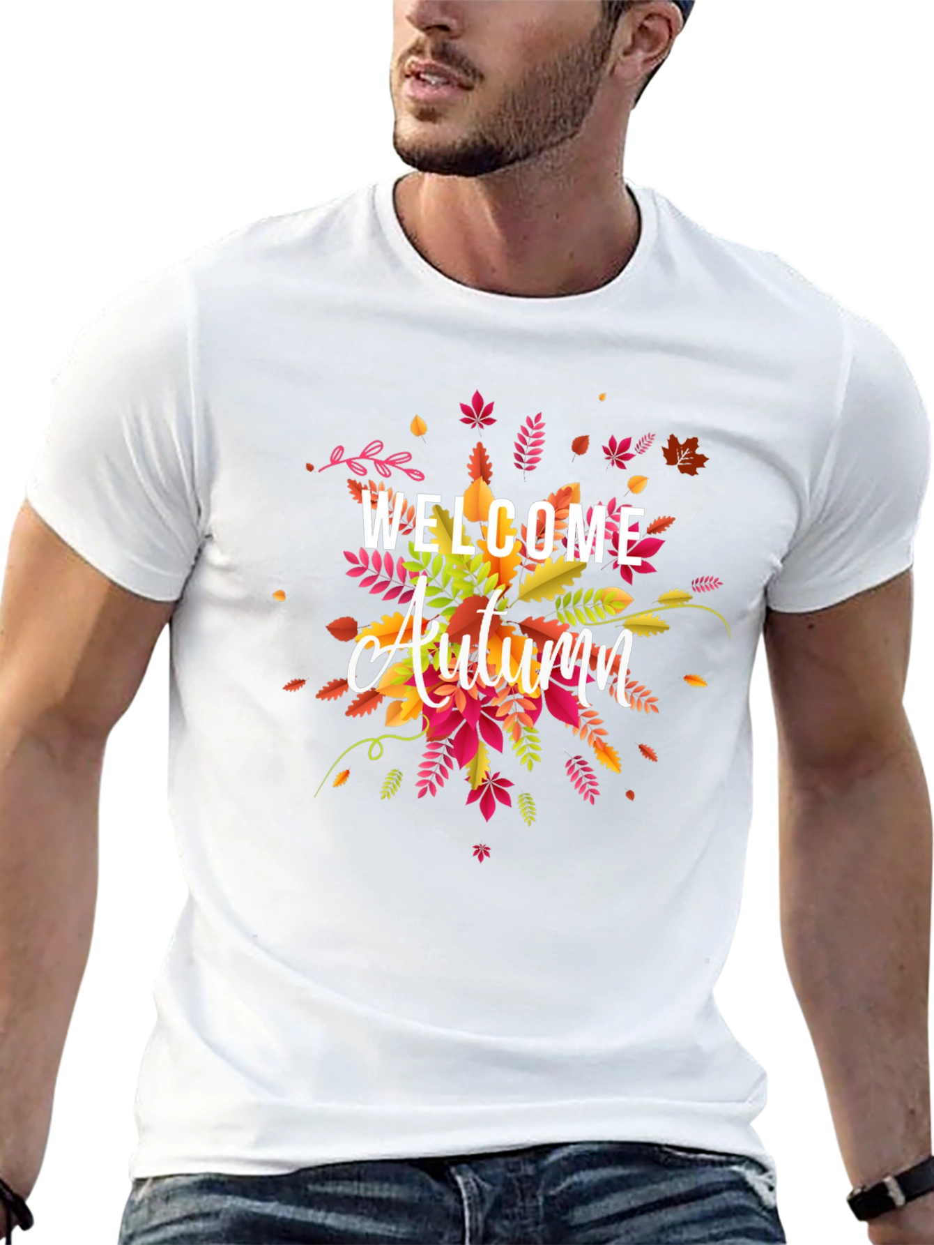 Welcome Autumn Graphic Tee - Fall Season Shirt