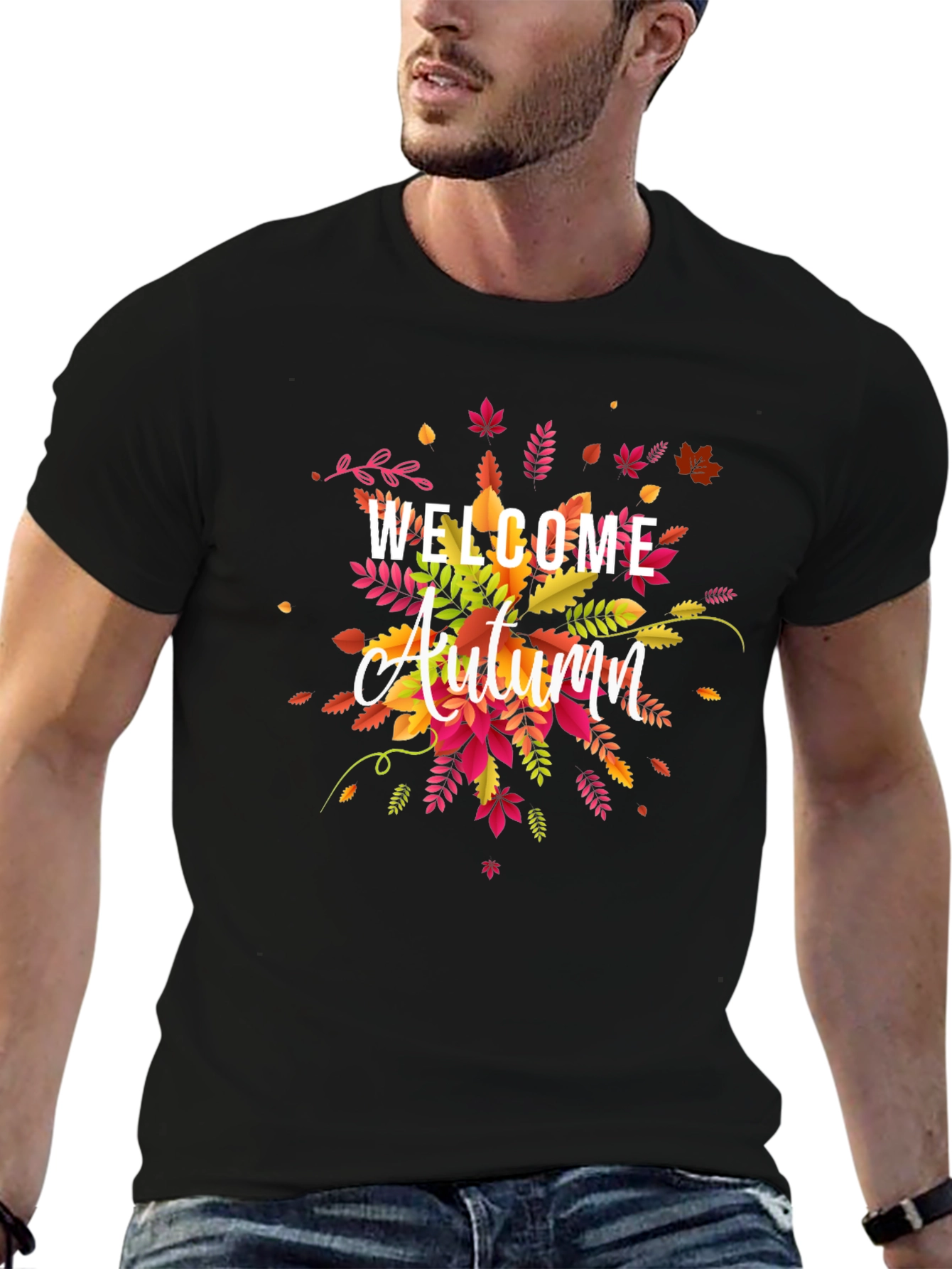 Welcome Autumn Graphic Tee - Fall Season Shirt