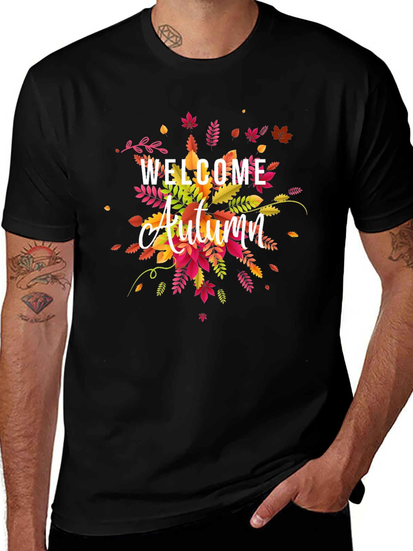 Welcome Autumn Graphic Tee - Fall Season Shirt
