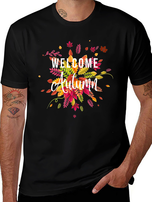 Welcome Autumn Graphic Tee - Fall Season Shirt