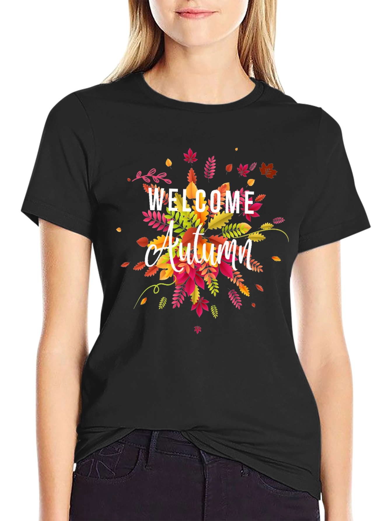 Welcome Autumn Graphic Tee - Fall Season Shirt