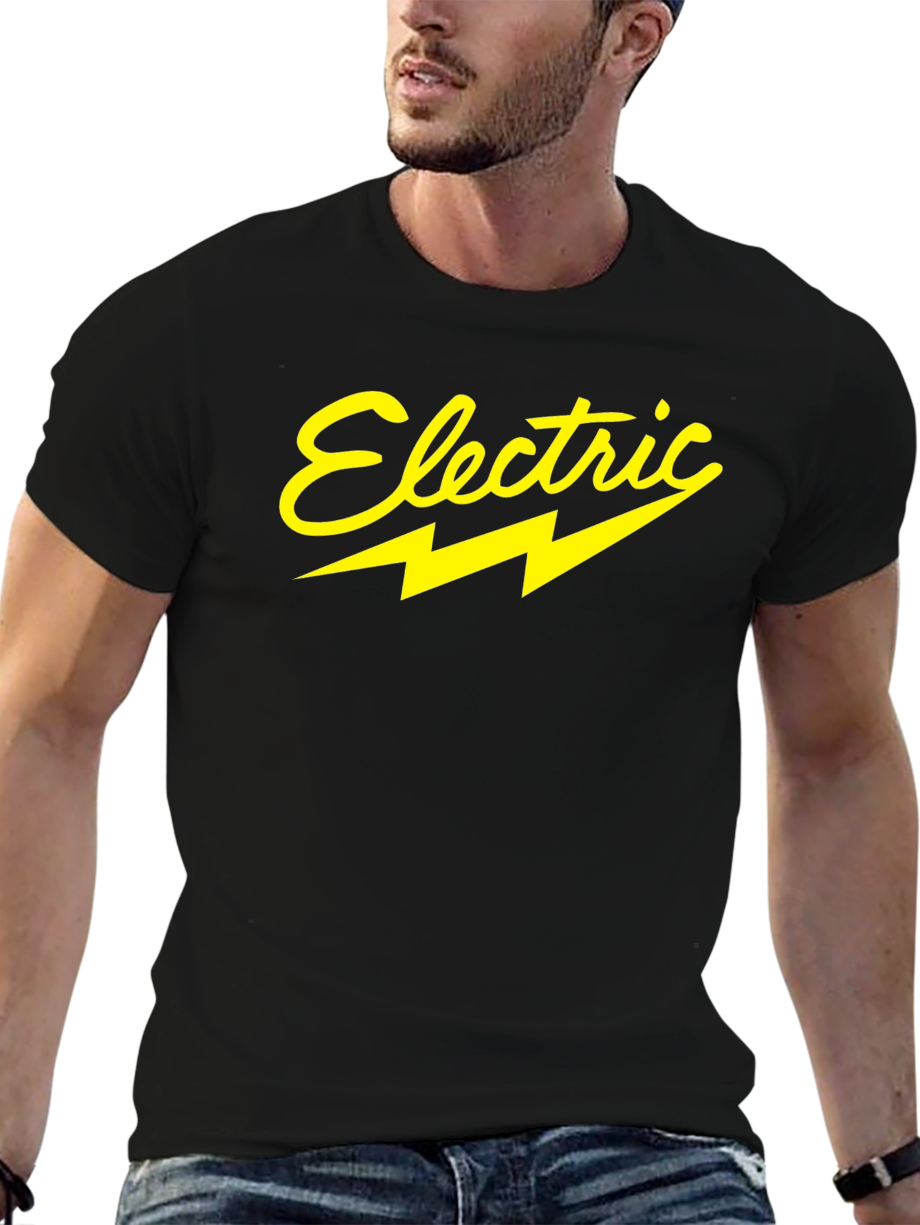 Electric Bolt Graphic Black T-Shirt